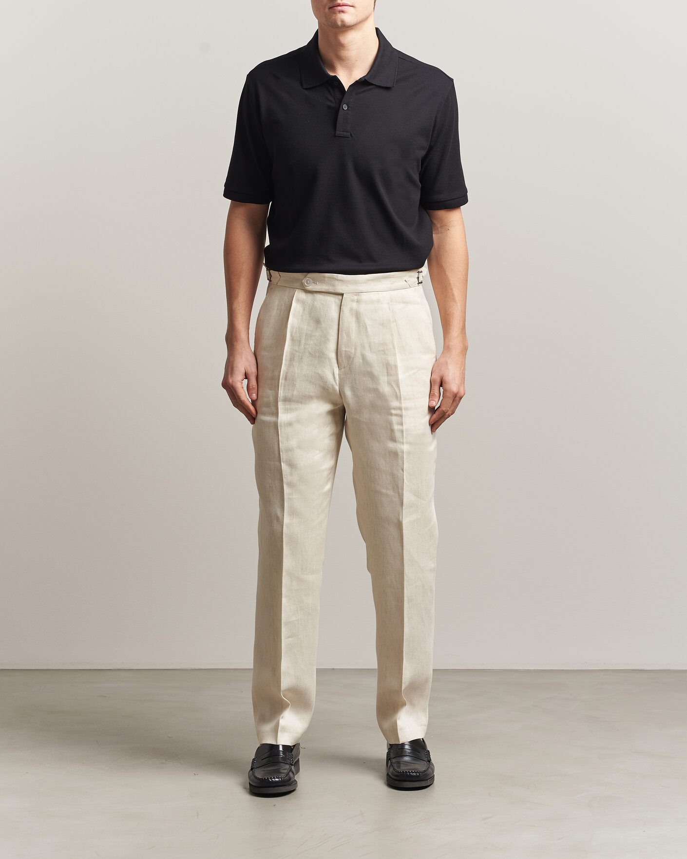 Hombres | Pantalones | BOSS BLACK | Perino Linen Suit Trousers Open Beige