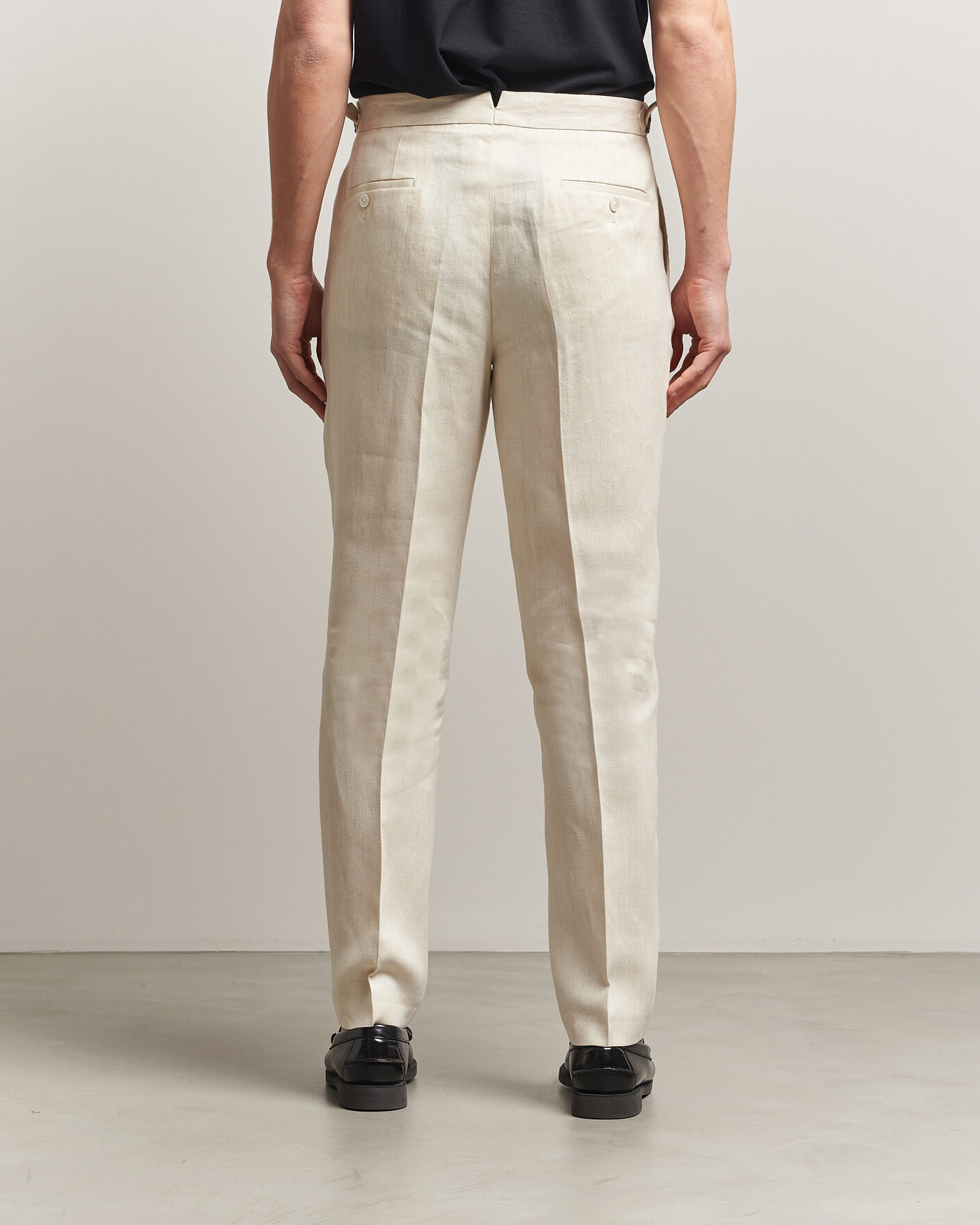 Hombres | Pantalones | BOSS BLACK | Perino Linen Suit Trousers Open Beige