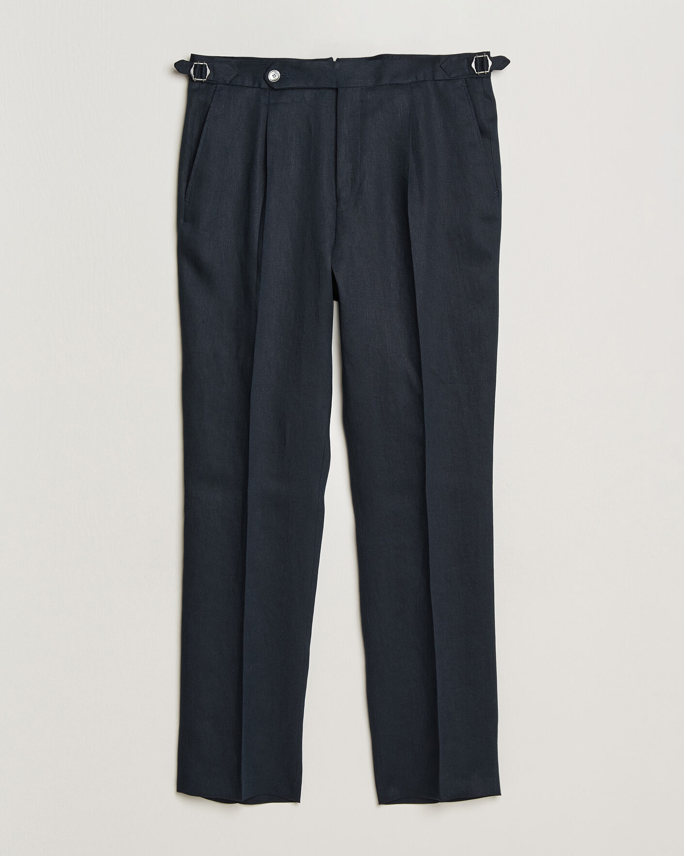 Hombres | Pantalones | BOSS BLACK | Perino Linen Suit Trousers Dark Blue