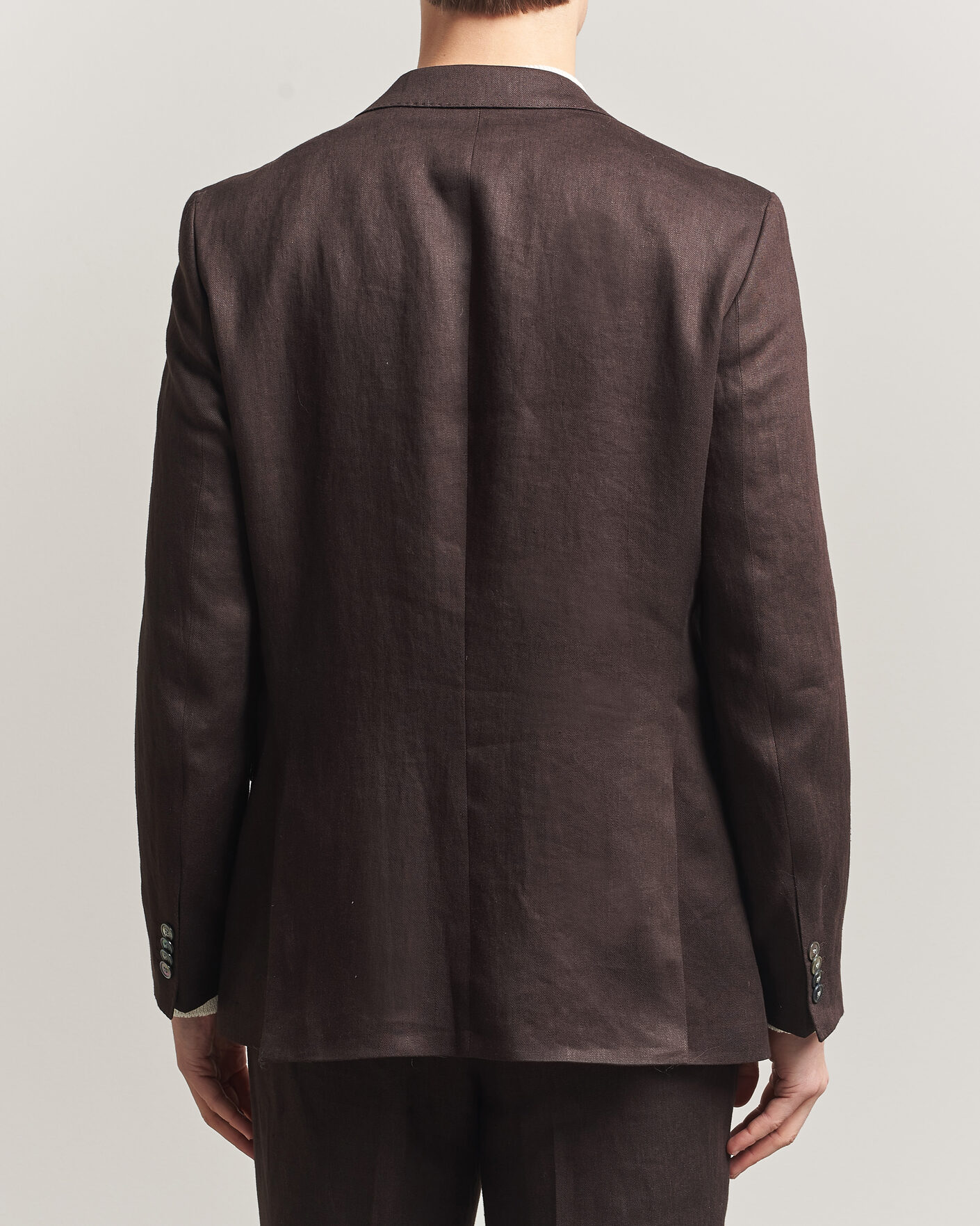 Hombres | Blazers | BOSS BLACK | Hutson Linen Suit Blazer Dark Brown