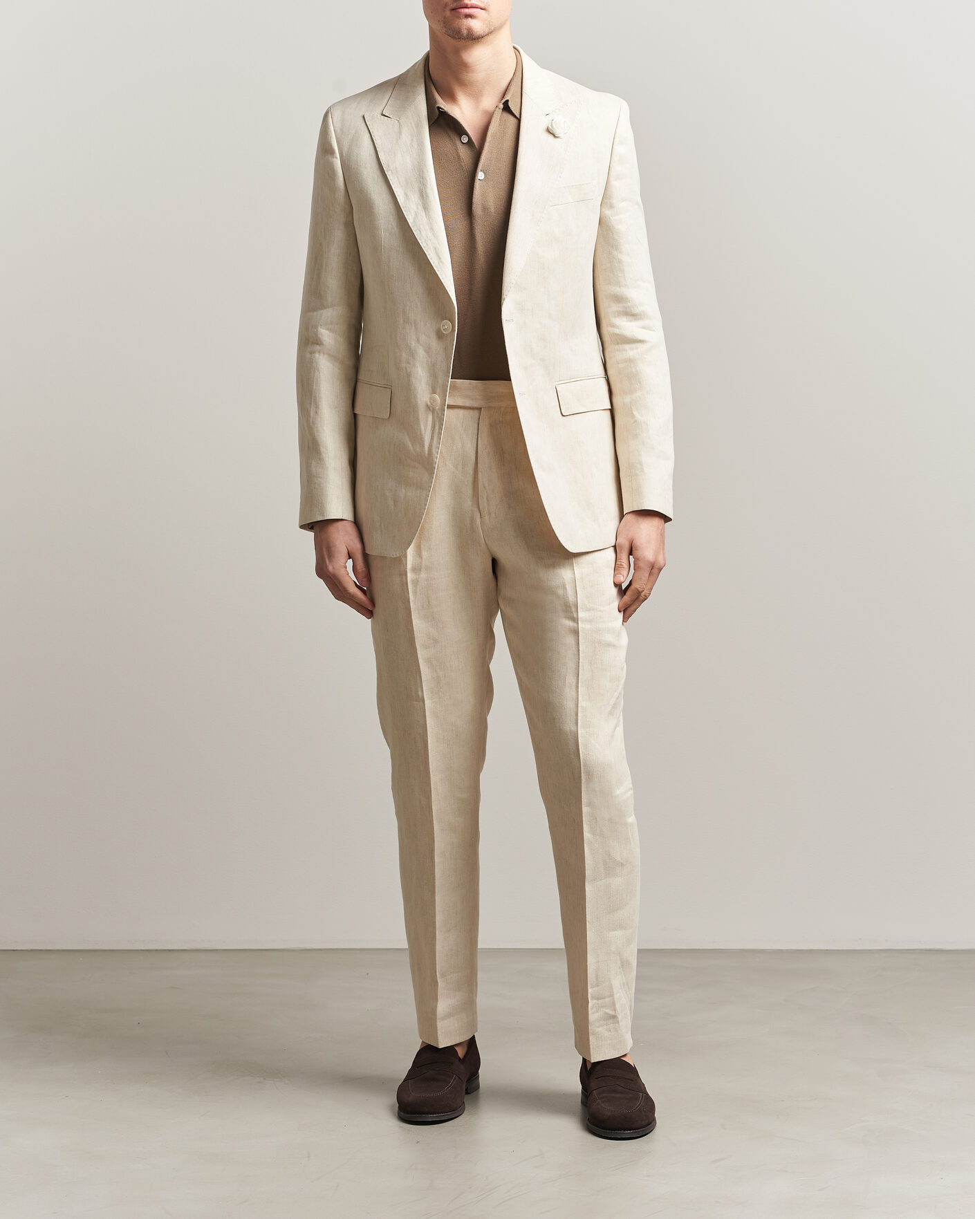 Hombres | Blazers | BOSS BLACK | Hutson Linen Suit Blazer Open Beige