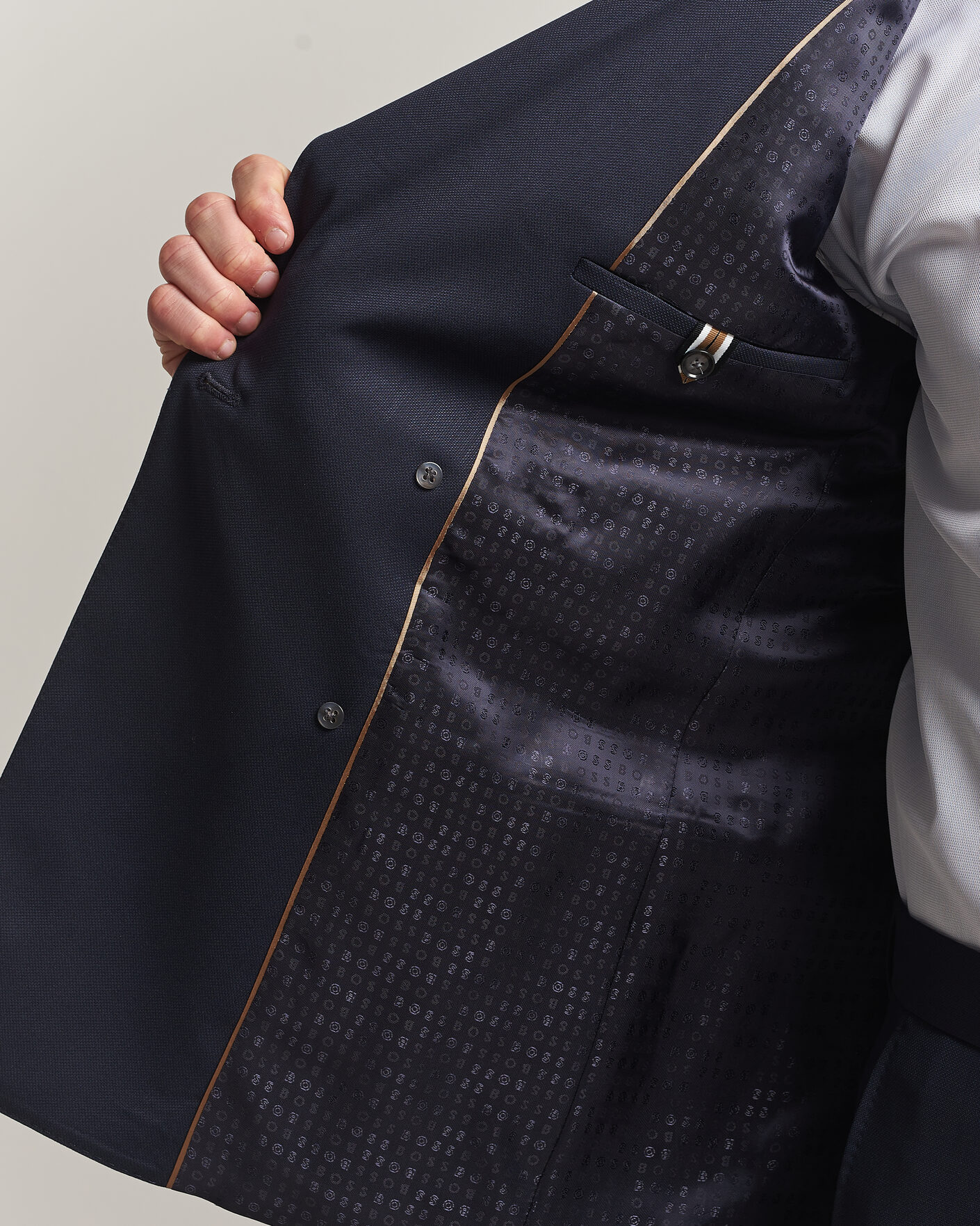 Hombres | Trajes | BOSS BLACK | Huge Wool Double Breasted Suit Dark Blue