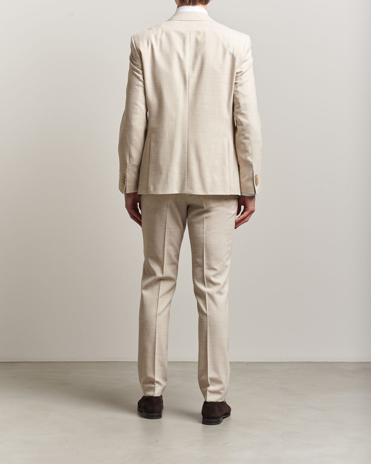 Hombres | Trajes | BOSS BLACK | Huge Wool/Linen Suit Open Beige