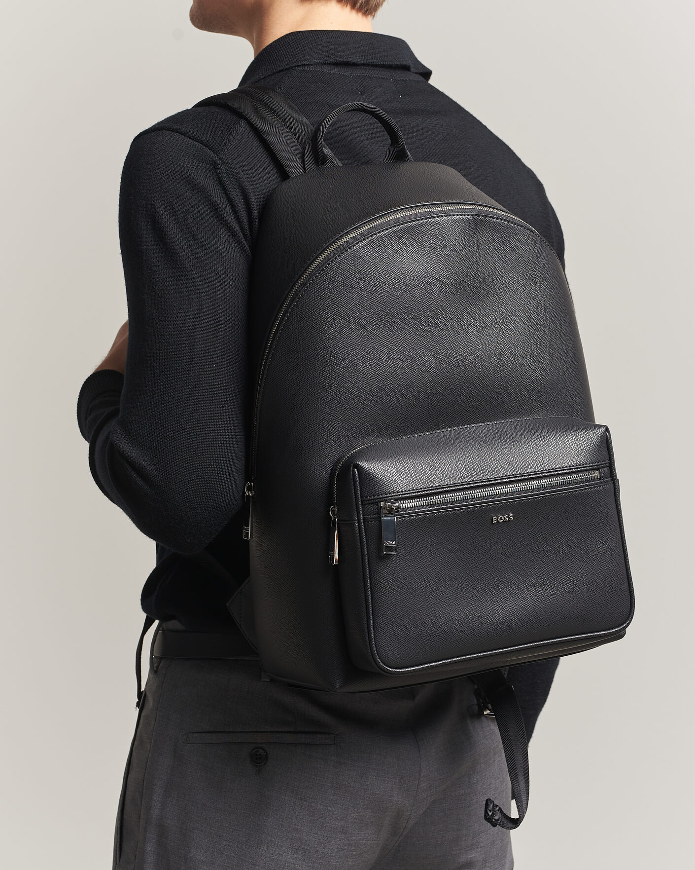 Hombres | Bolsos | BOSS BLACK | Daxter Leather Backpack Black