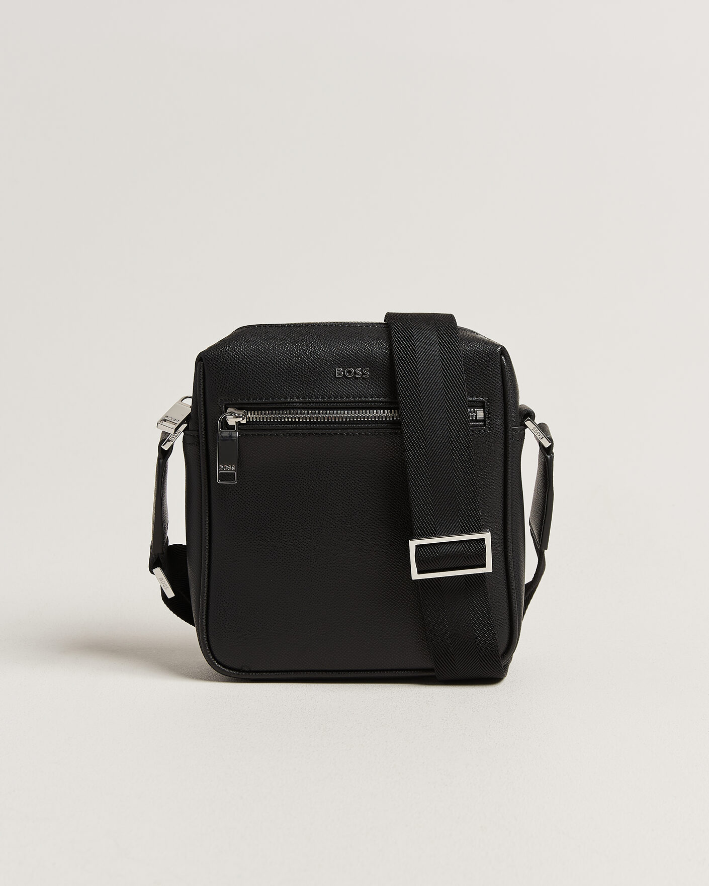 Hombres | Bolsos | BOSS BLACK | Daxter Leather Crossbody Bag Black