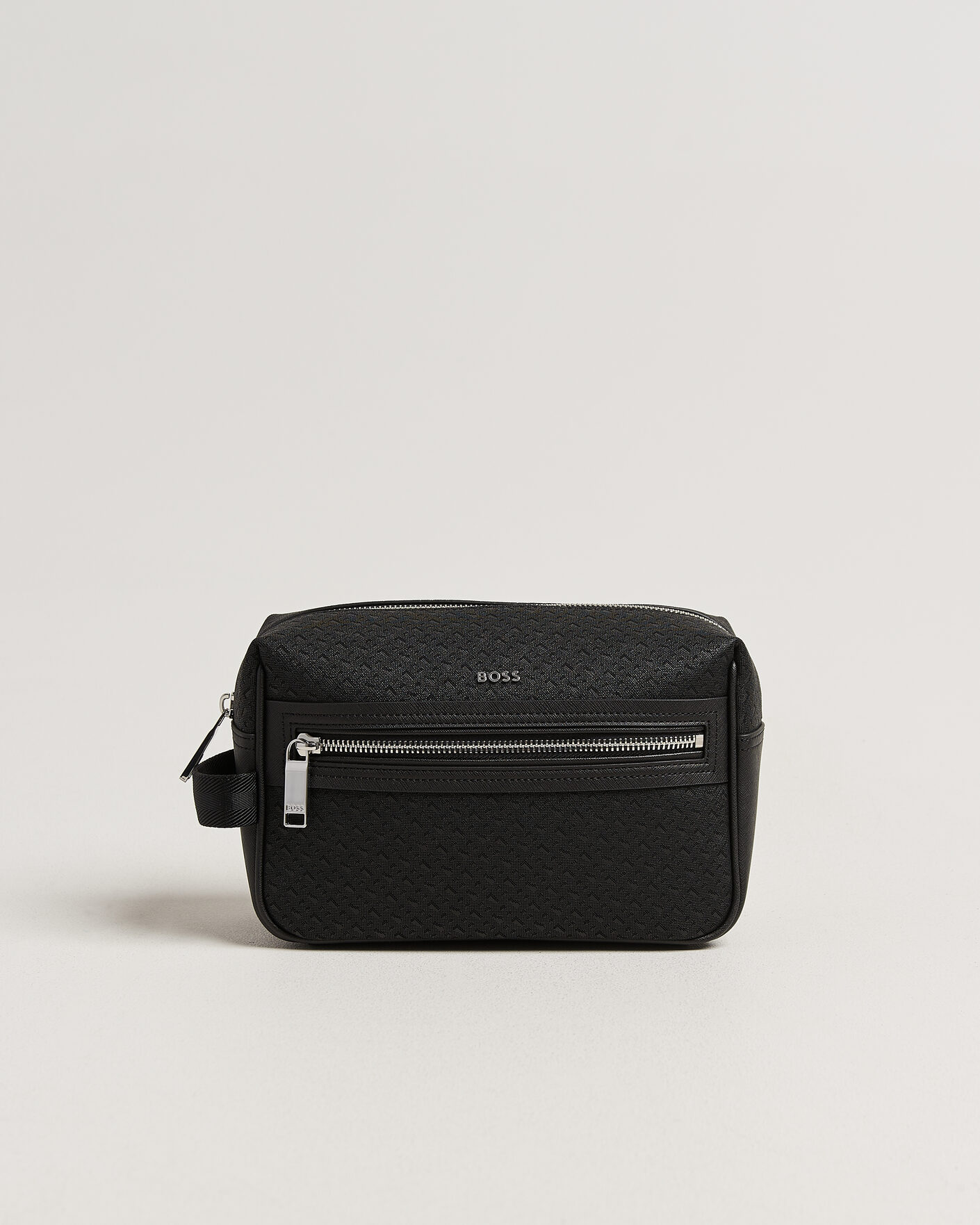Hombres | Bolsos | BOSS BLACK | Daxter Monogram Leather Washbag Black