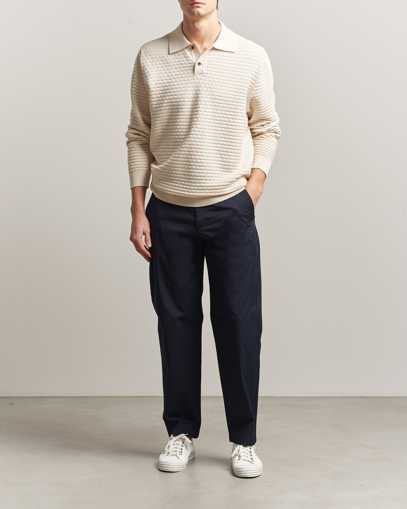 Hombres | Pantalones | BOSS ORANGE | Cotton Chinos Dark Blue