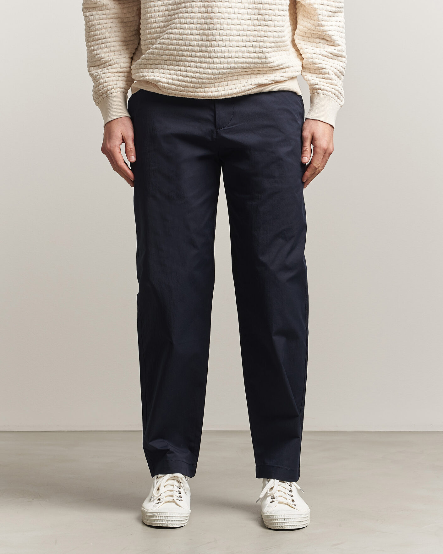 Hombres | Pantalones | BOSS ORANGE | Cotton Chinos Dark Blue