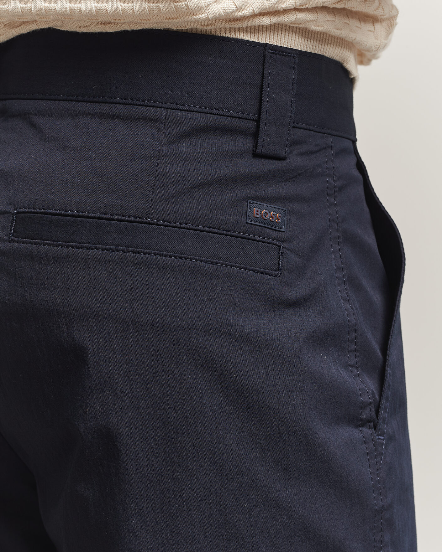 Hombres | Pantalones | BOSS ORANGE | Cotton Chinos Dark Blue