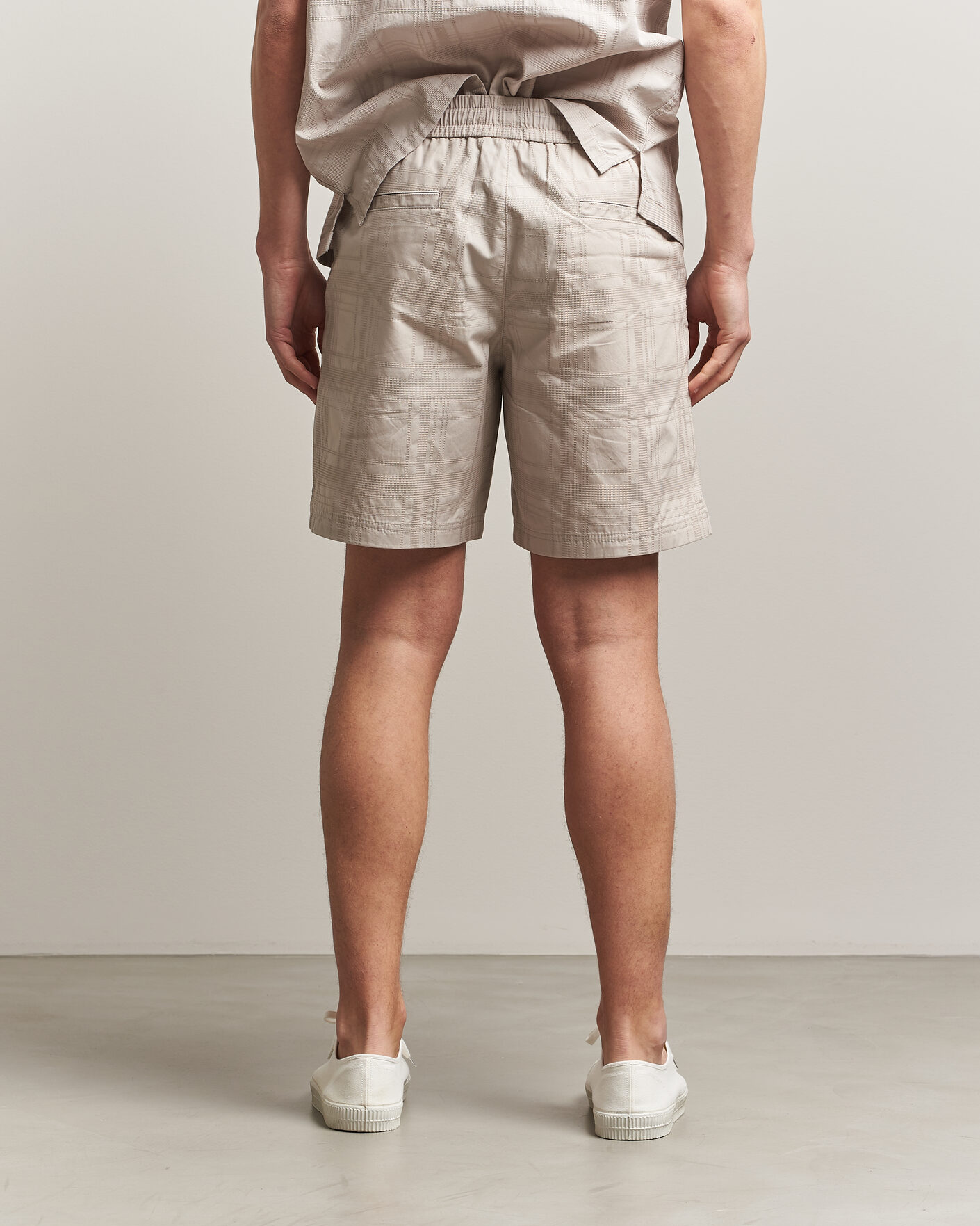 Hombres | Pantalones cortos | BOSS ORANGE | Sandrew Cotton Drawstring Shorts Open Grey