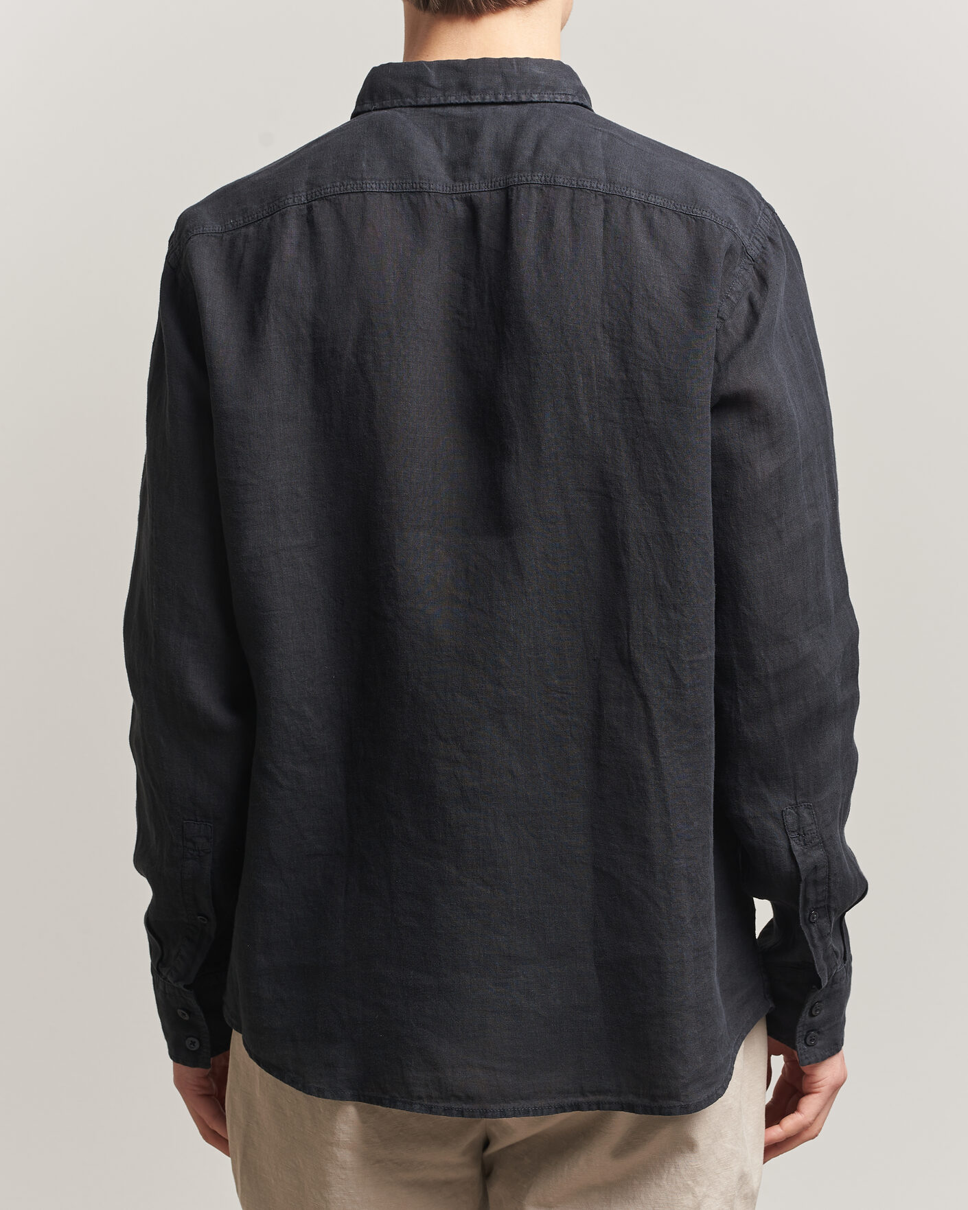 Hombres | Camisas | BOSS ORANGE | Relegant Linen Shirt Black