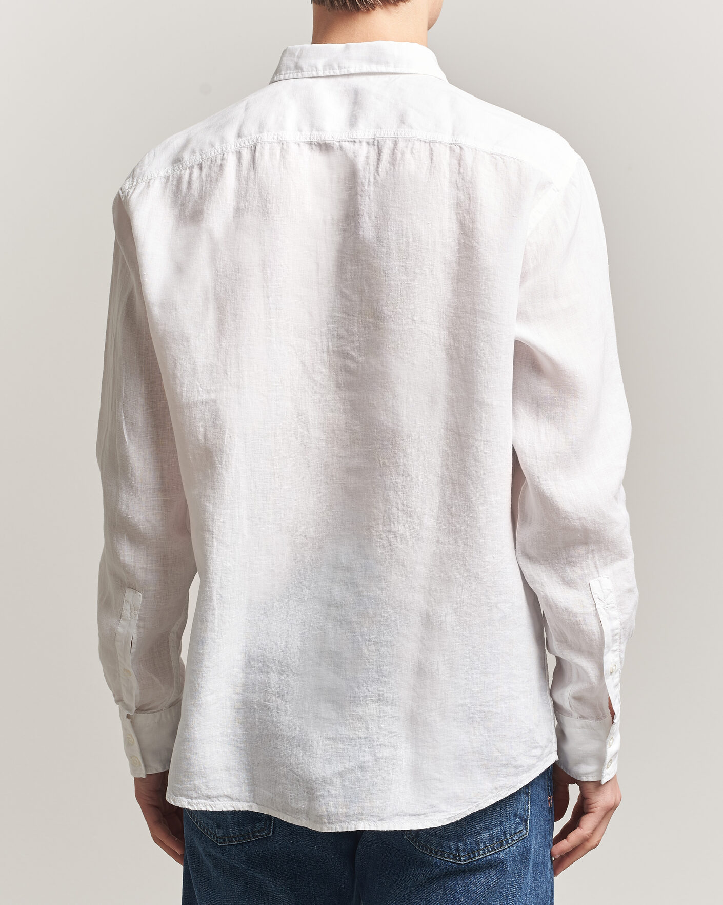 Hombres | Camisas | BOSS ORANGE | Relegant Linen Shirt White