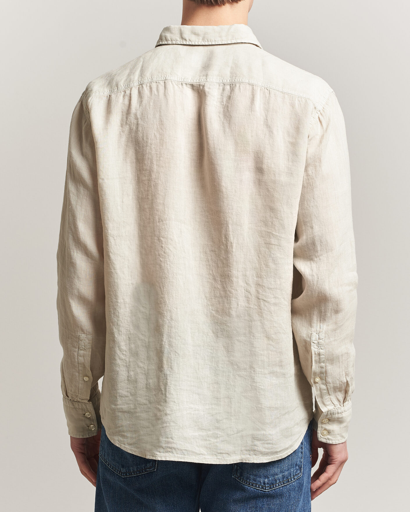 Hombres | Camisas | BOSS ORANGE | Relegant Linen Shirt Light Beige