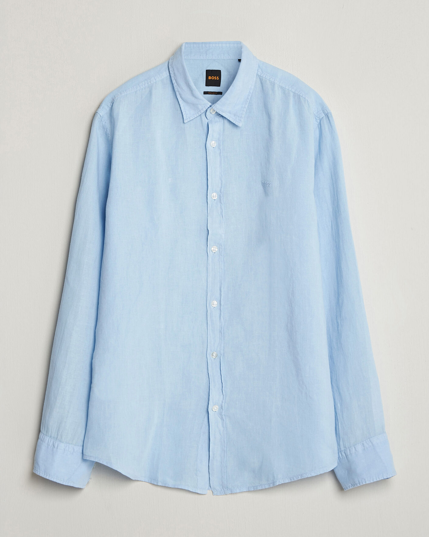Hombres | Camisas | BOSS ORANGE | Relegant Linen Shirt Light Blue