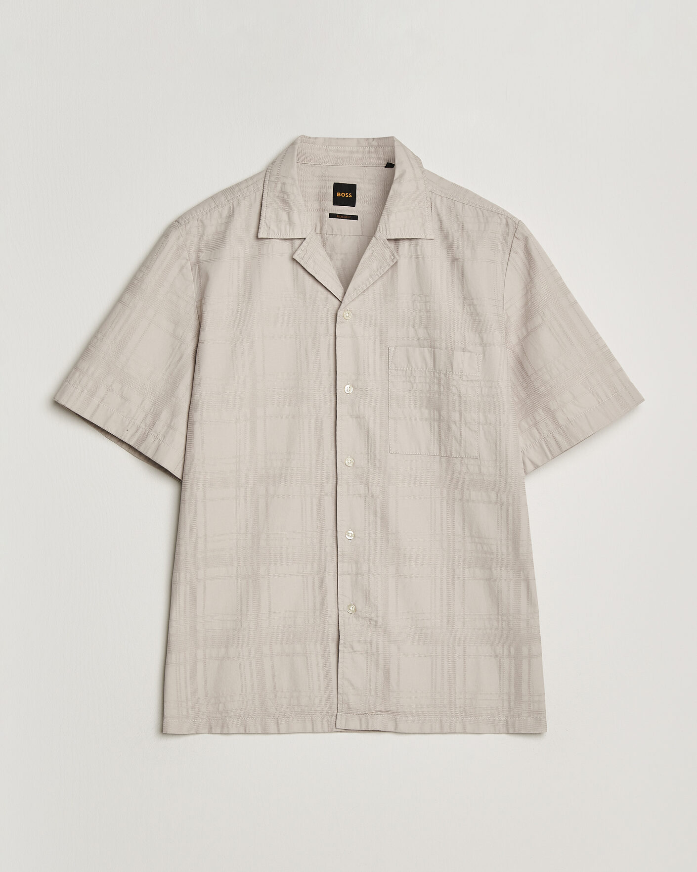 Hombres | Camisas | BOSS ORANGE | Rayer Cotton Resort Shirt Beige