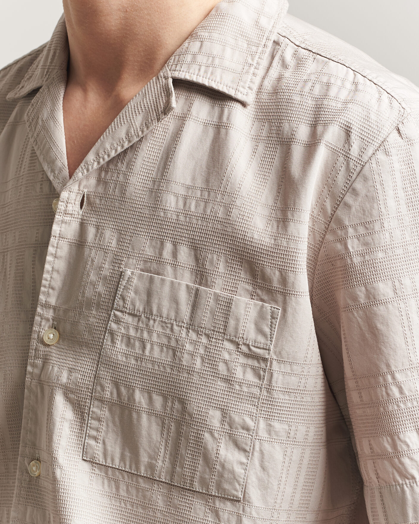 Hombres | Camisas | BOSS ORANGE | Rayer Cotton Resort Shirt Beige