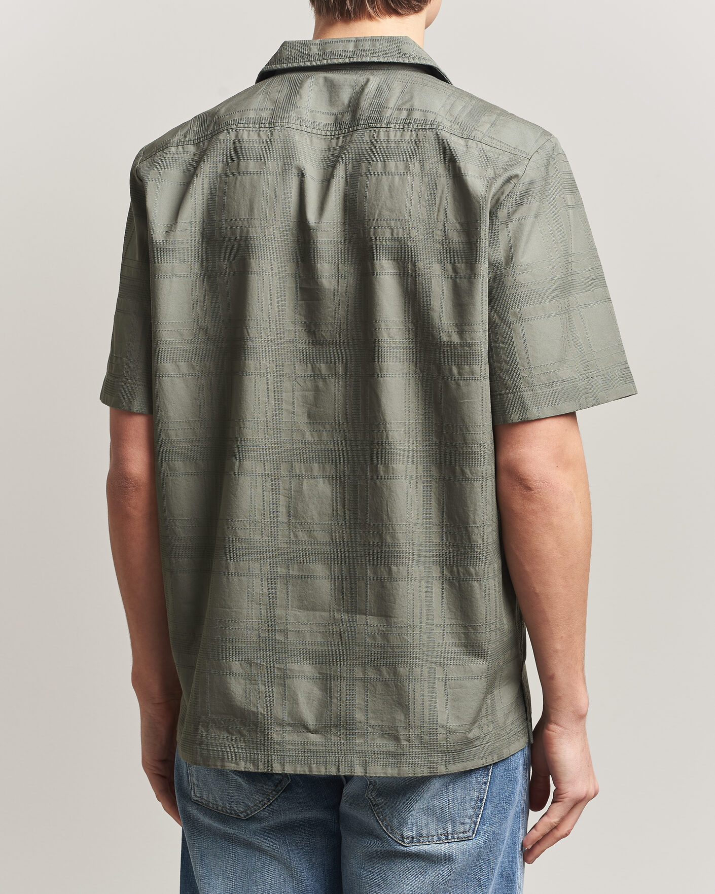 Hombres | Camisas | BOSS ORANGE | Rayer Cotton Resort Shirt Open Grey