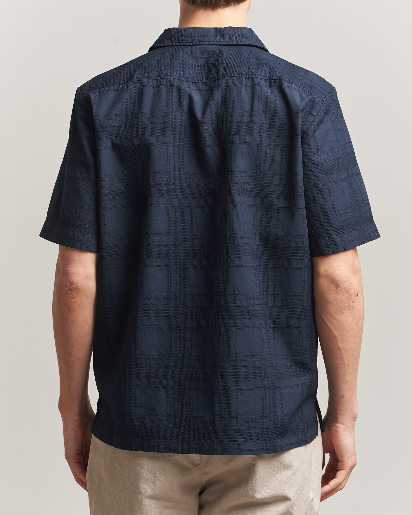 Hombres | Camisas | BOSS ORANGE | Rayer Cotton Resort Shirt Dark Blue