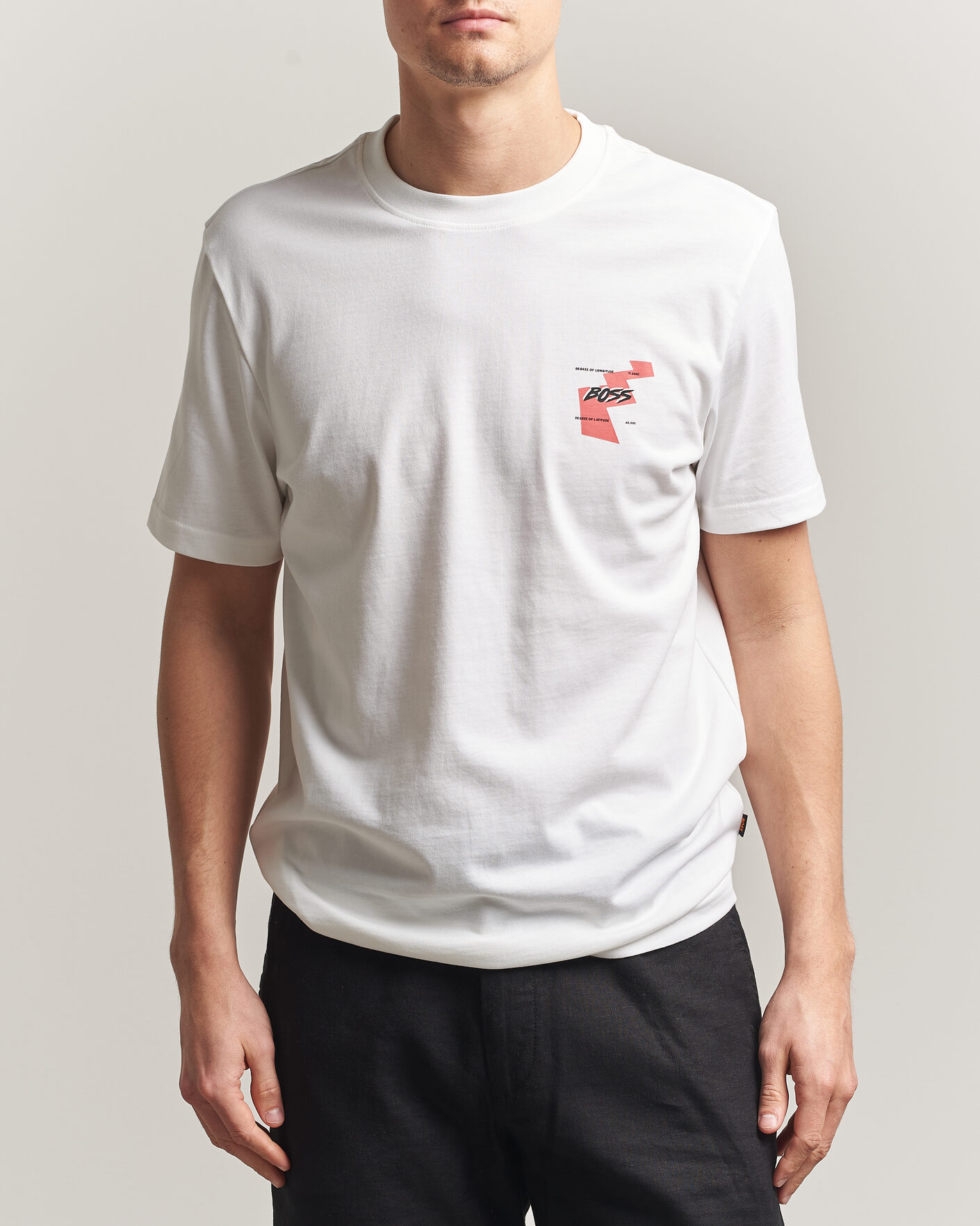 Hombres | Camisetas | BOSS ORANGE | Movement Printed Crew Neck T-Shirt Natural