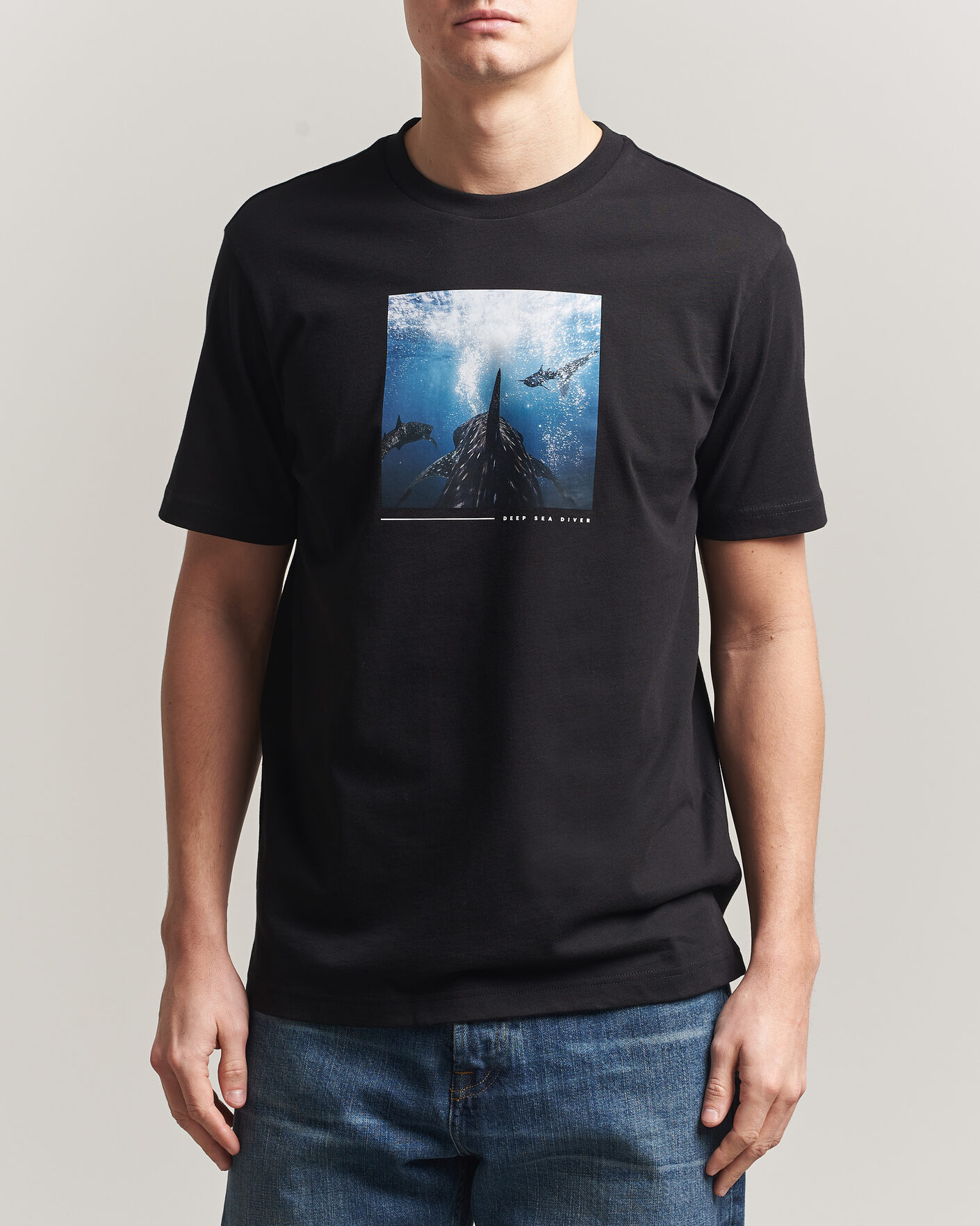 Hombres | Camisetas | BOSS ORANGE | Creature Printed Crew Neck T-Shirt Black