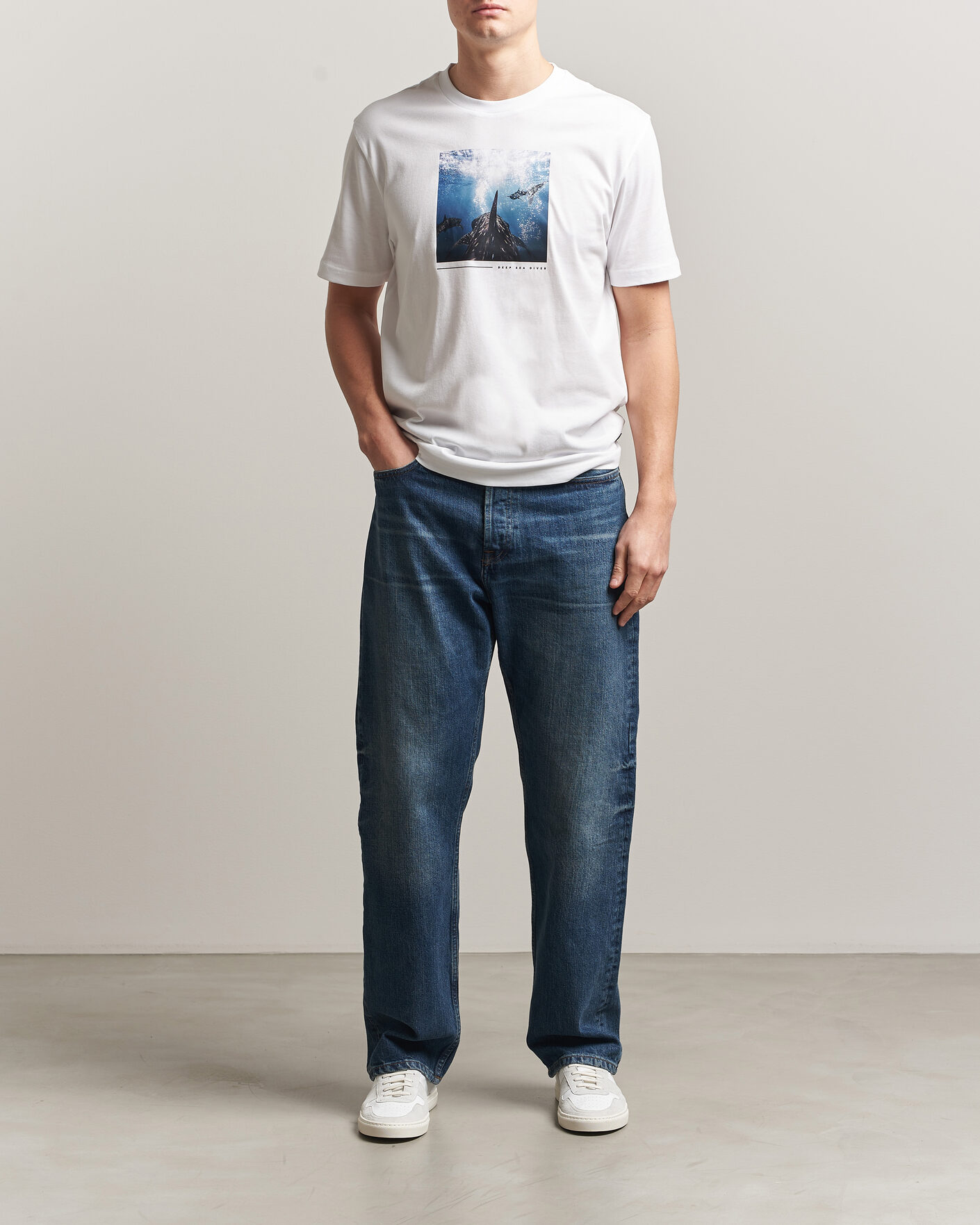 Hombres | Camisetas | BOSS ORANGE | Creature Printed Crew Neck T-Shirt Natural
