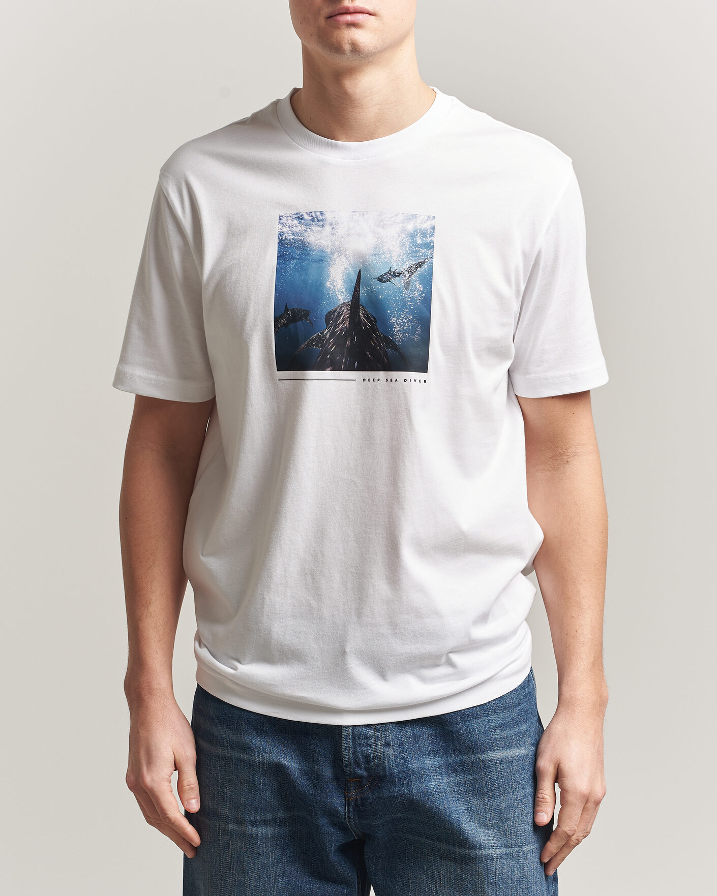 Hombres | Camisetas | BOSS ORANGE | Creature Printed Crew Neck T-Shirt Natural