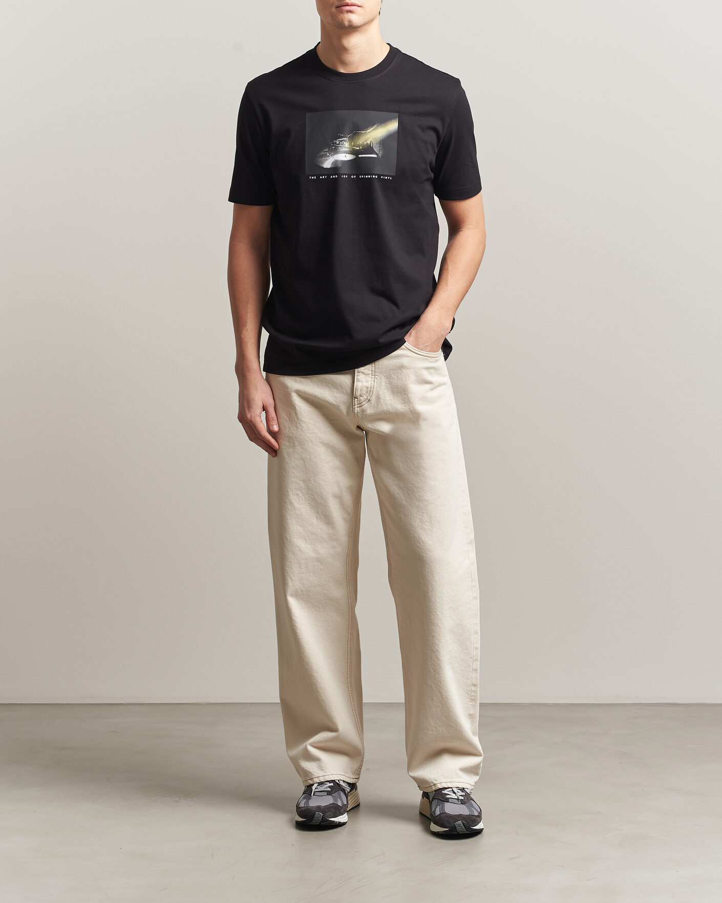 Hombres | Camisetas | BOSS ORANGE | DJ Printed Crew Neck T-Shirt Black