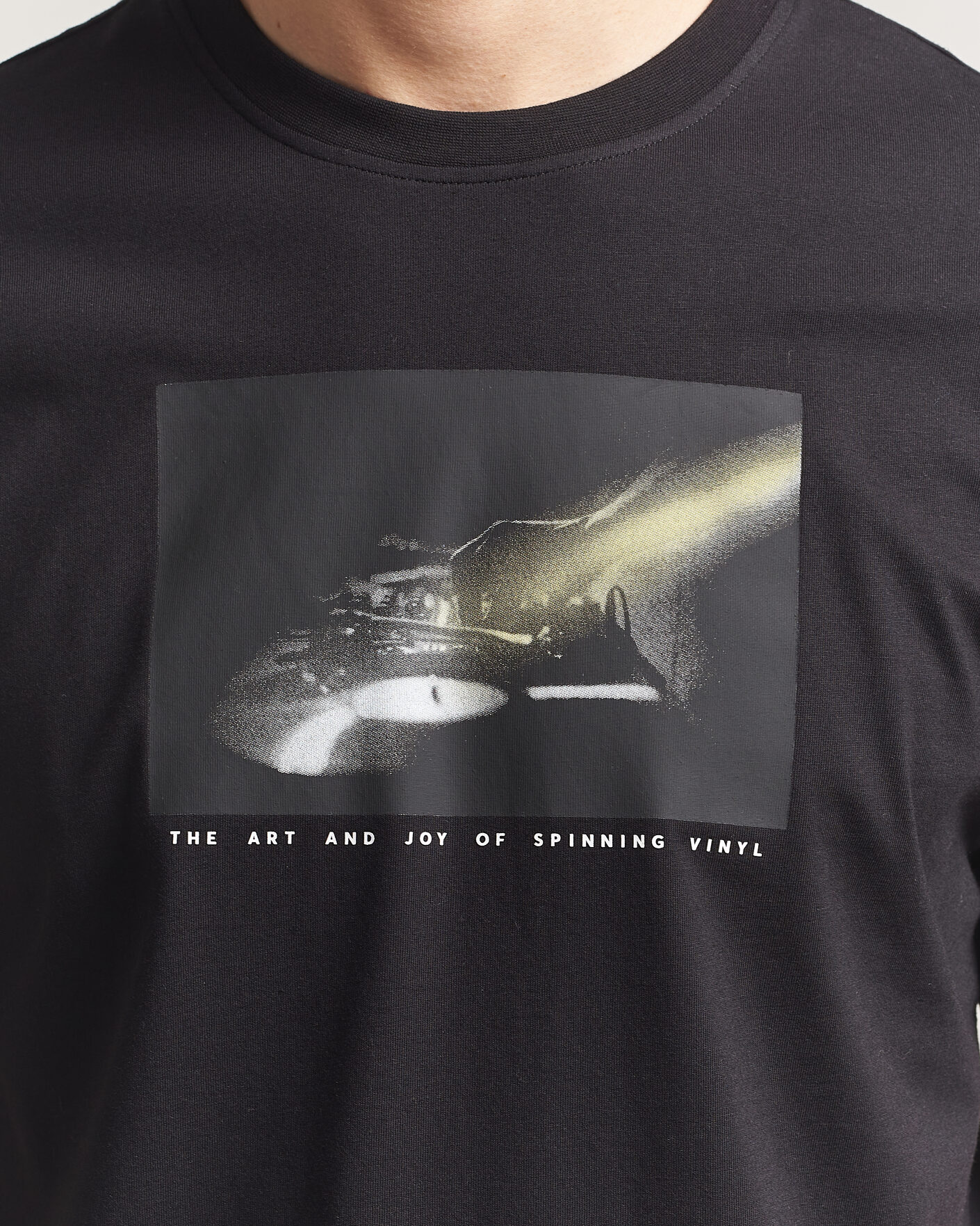 Hombres | Camisetas | BOSS ORANGE | DJ Printed Crew Neck T-Shirt Black