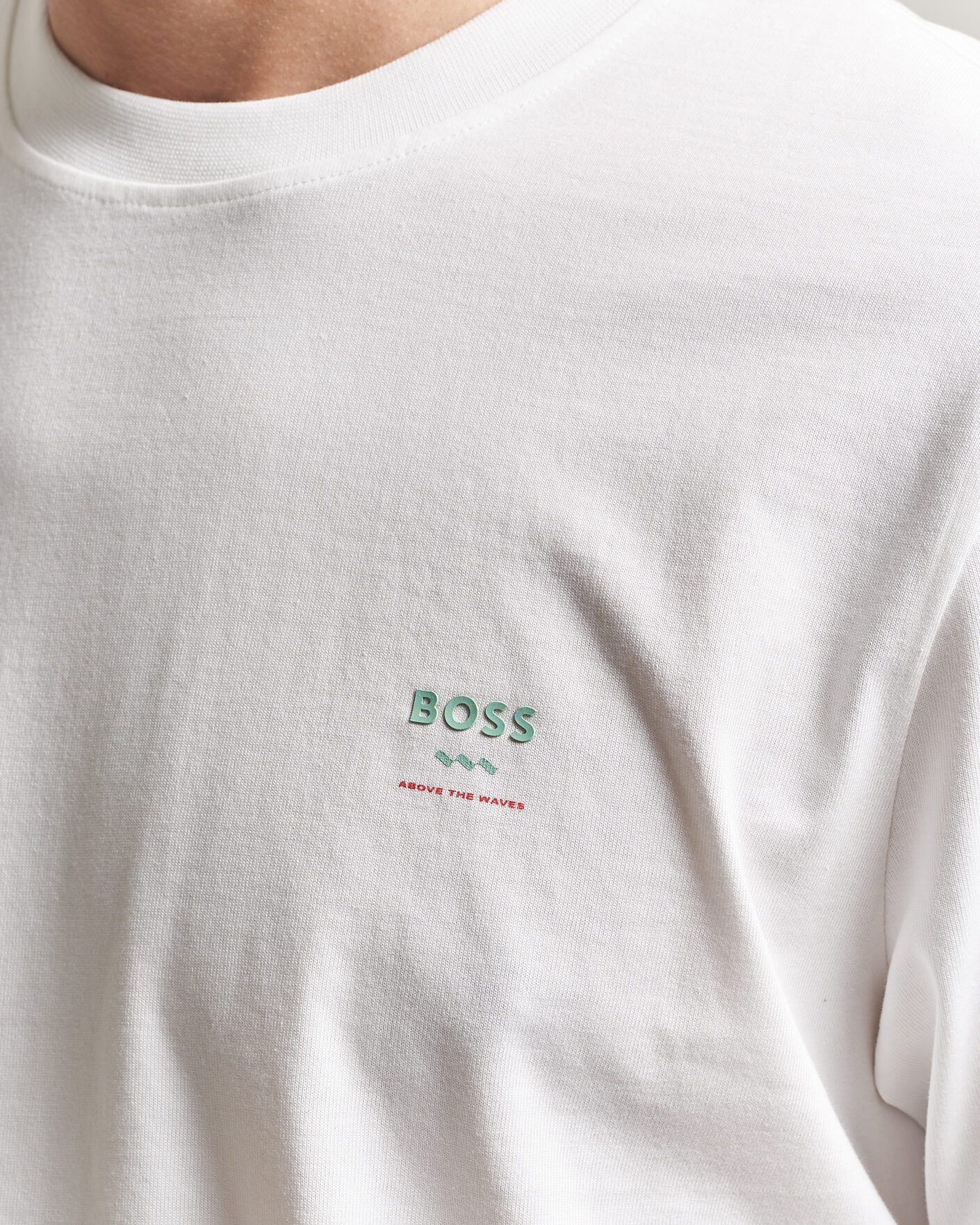Hombres | Camisetas | BOSS ORANGE | Groove Printed Crew Neck T-Shirt White