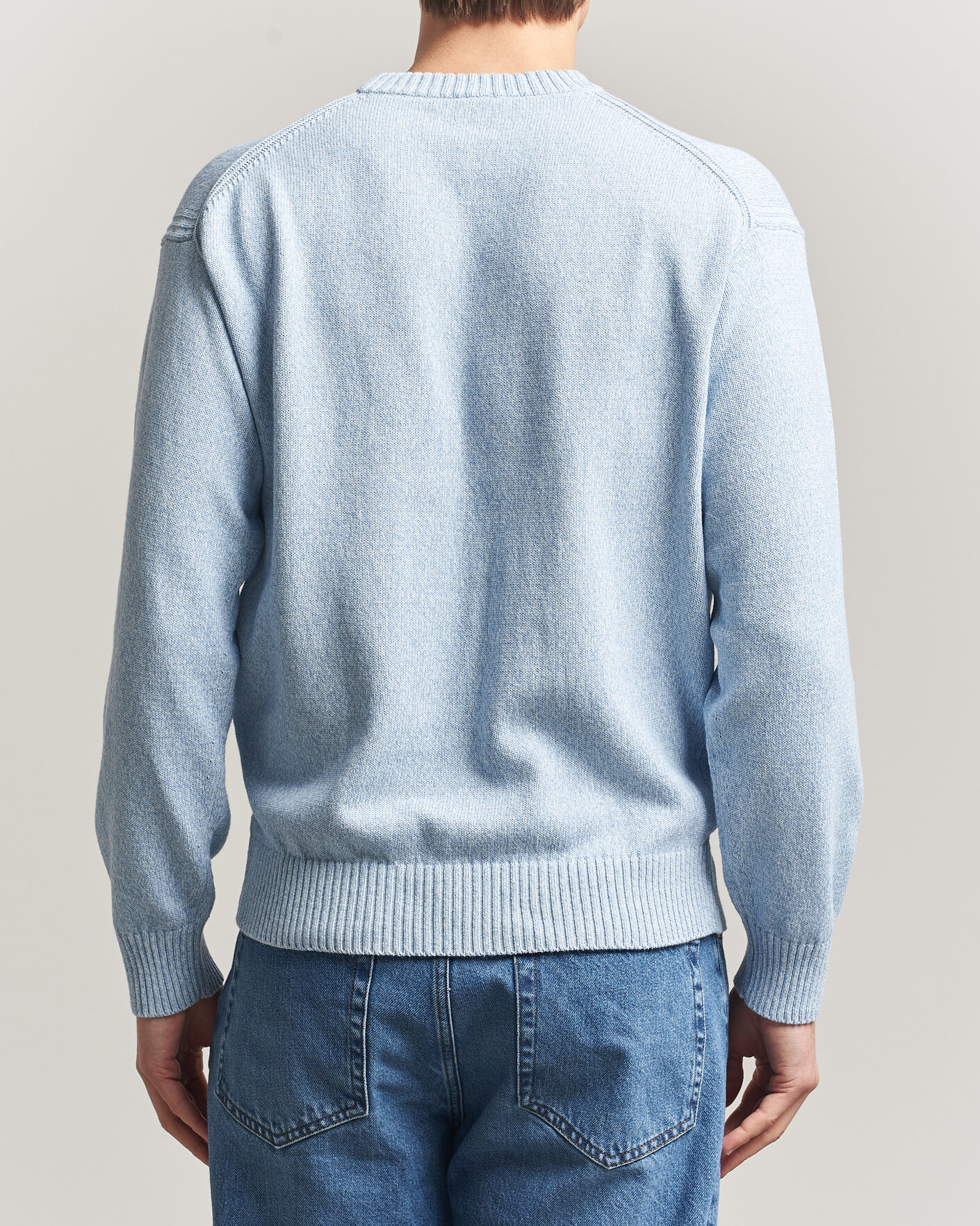 Hombres | Jerséis y prendas de punto | BOSS ORANGE | Kerlino Knitted Sweater Light Blue
