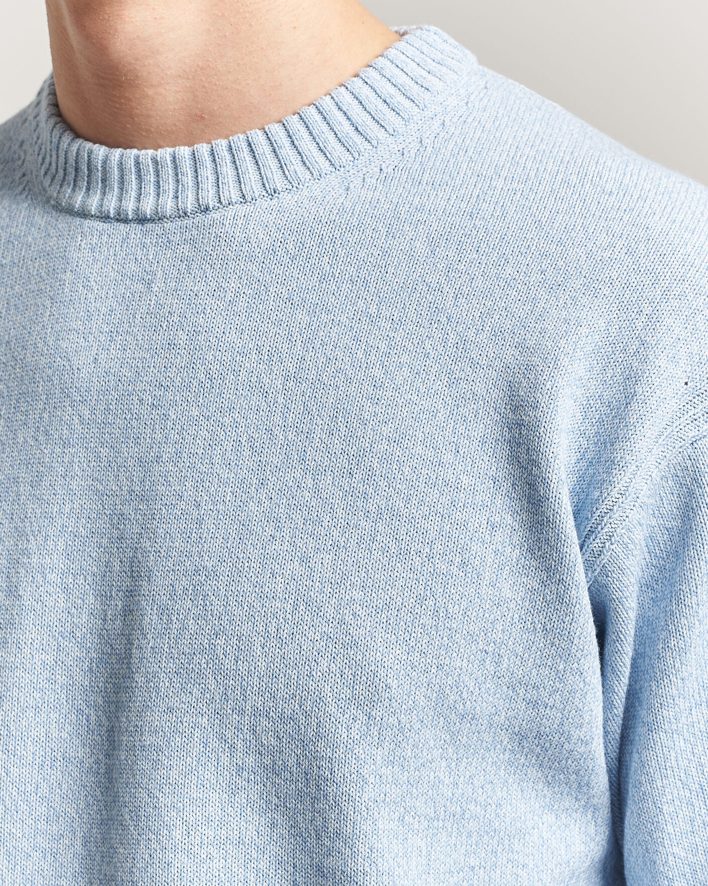 Hombres | Jerséis y prendas de punto | BOSS ORANGE | Kerlino Knitted Sweater Light Blue