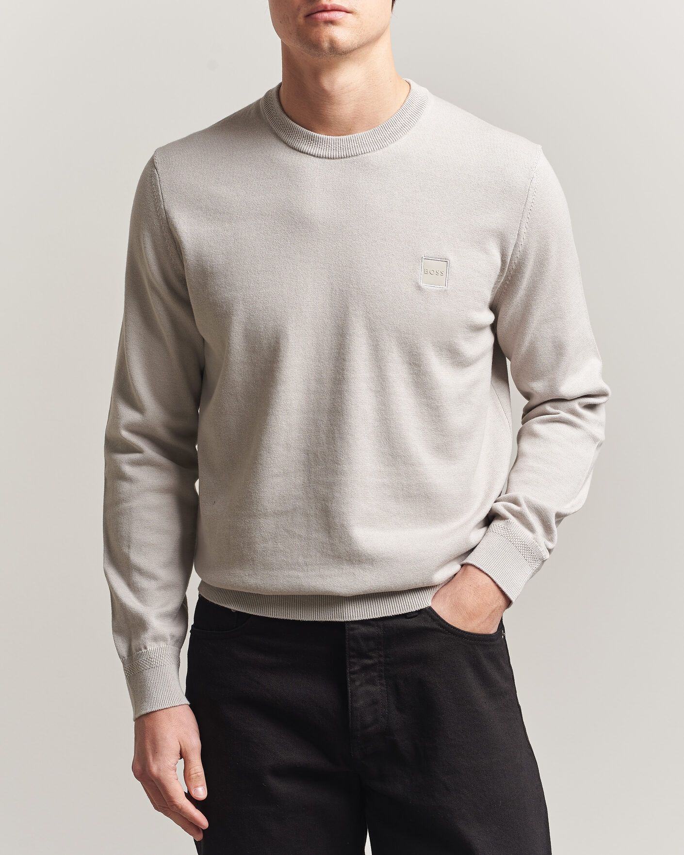 Hombres | Jerséis y prendas de punto | BOSS ORANGE | Kanovano Knitted Sweater Beige
