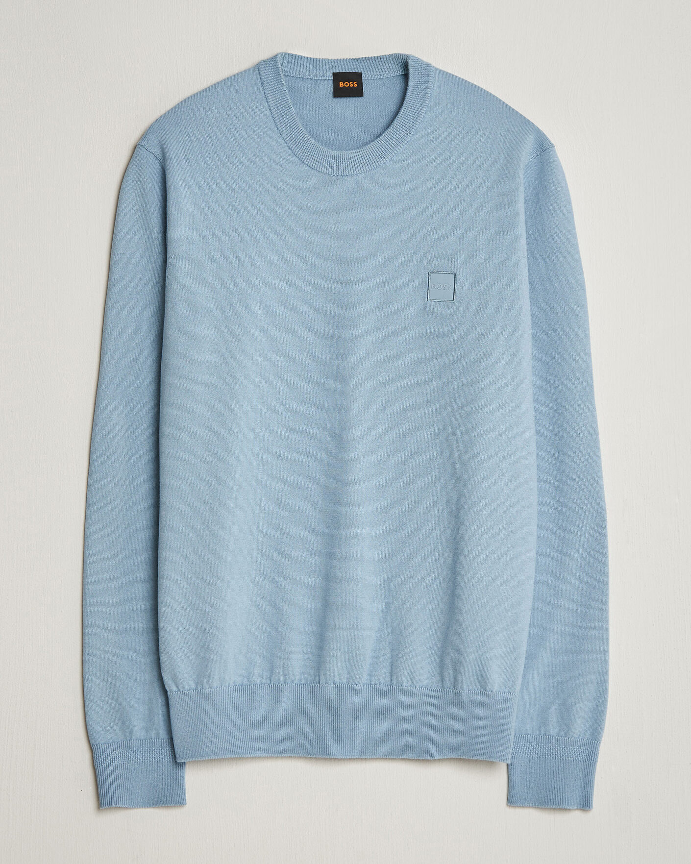 Hombres | Jerséis y prendas de punto | BOSS ORANGE | Kanovano Knitted Sweater Light Blue