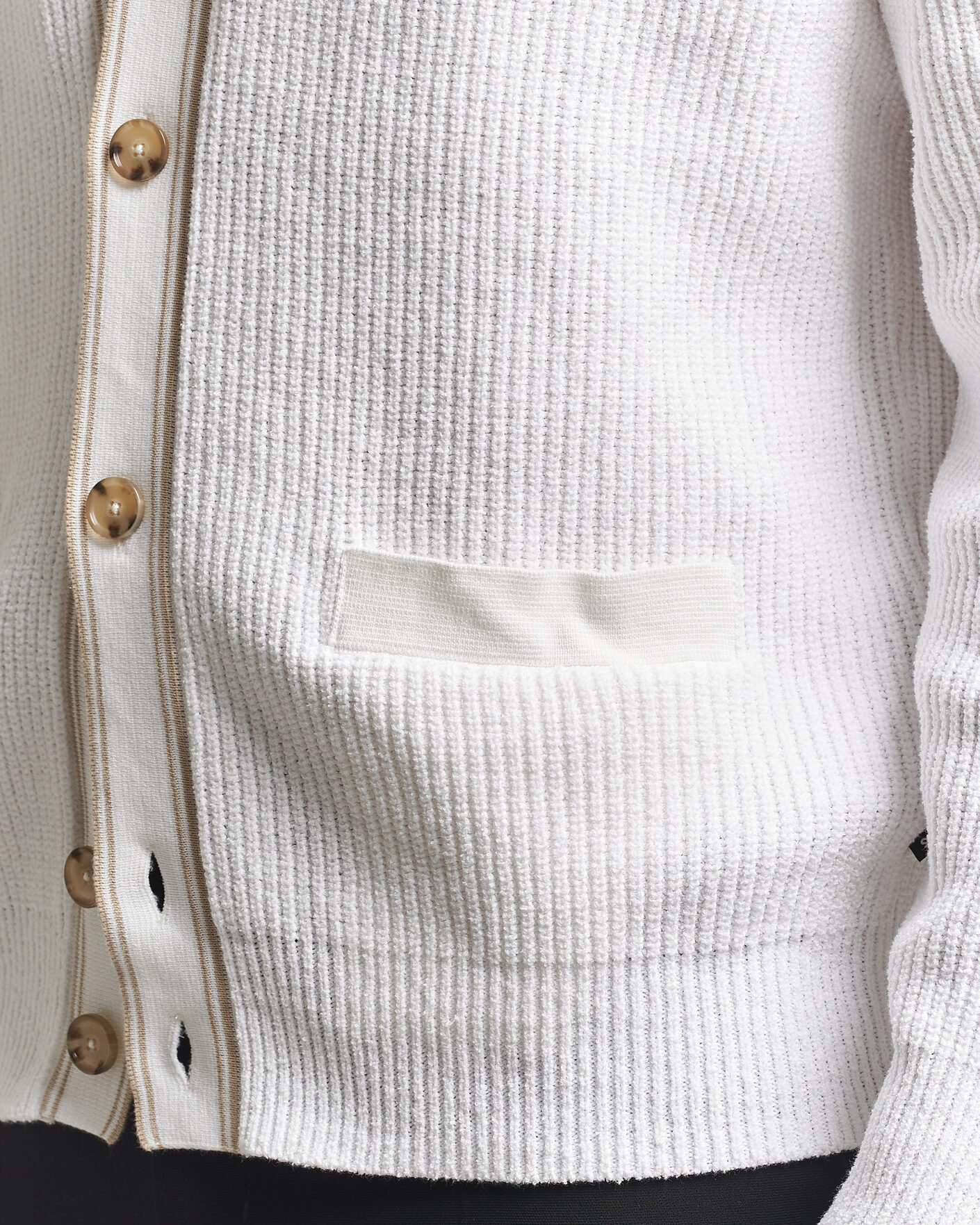 Hombres | Jerséis y prendas de punto | BOSS BLACK | Napoli Knitted Cardigan White