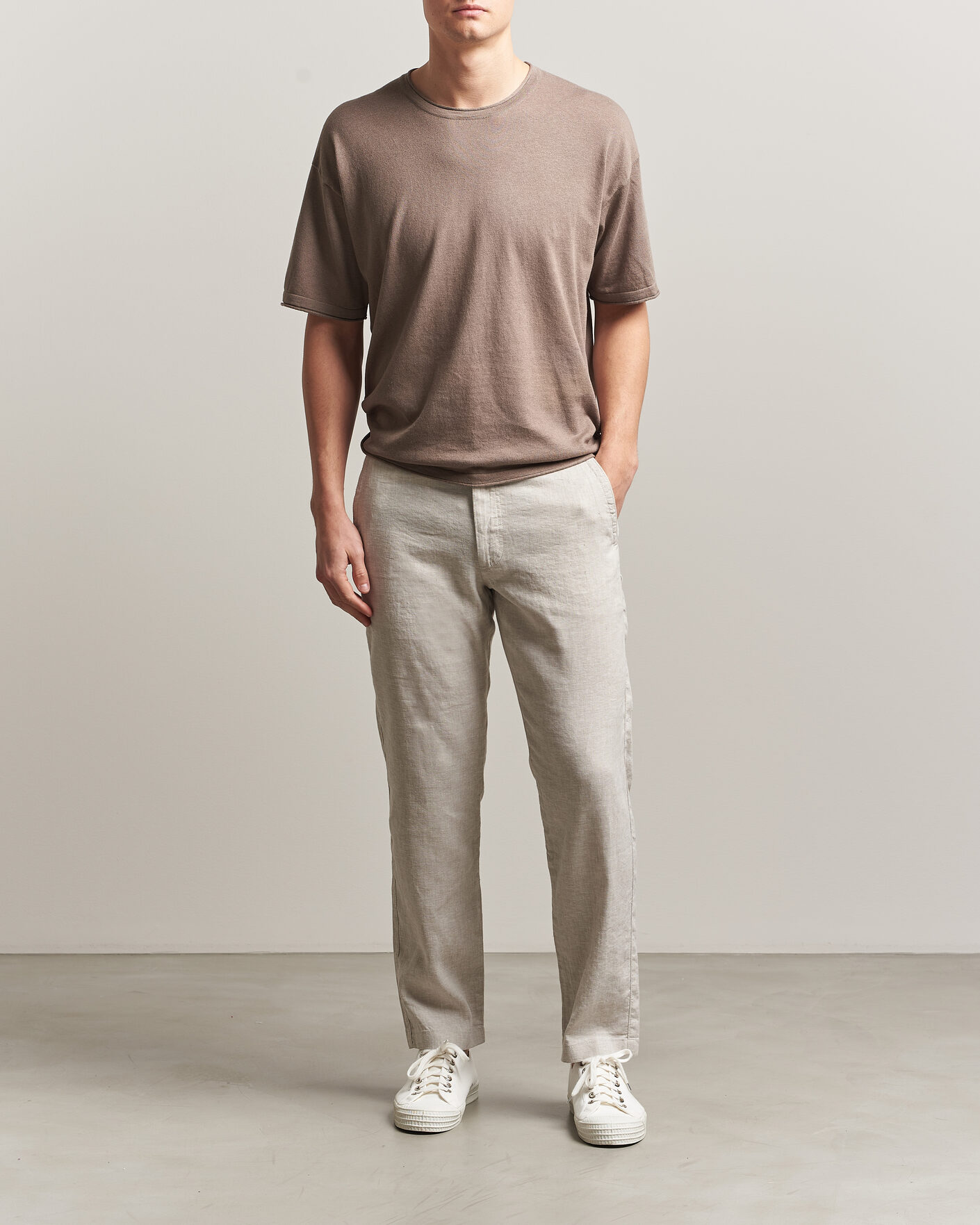 Hombres | Pantalones | BOSS ORANGE | Sanderson Linen Pants Open Grey