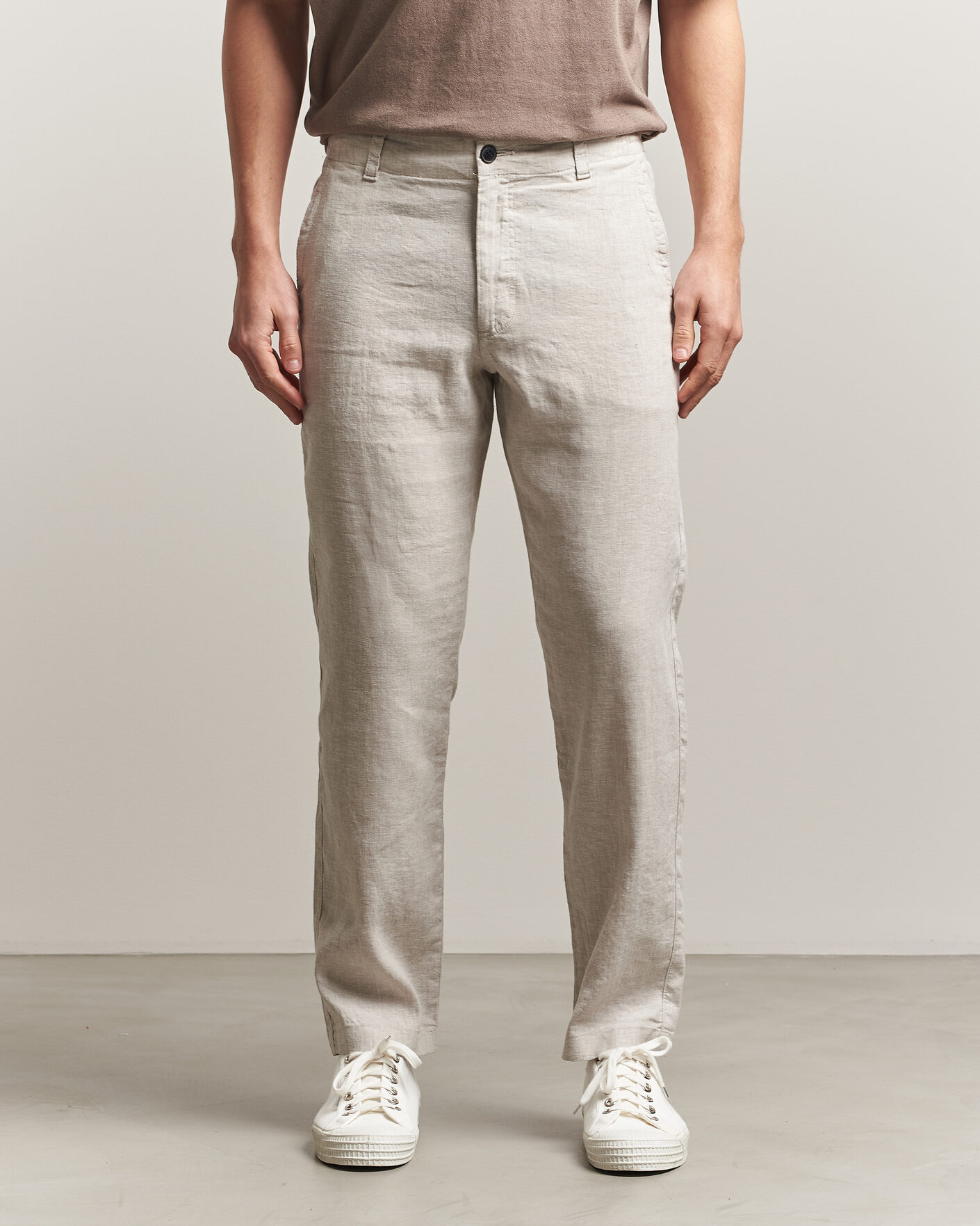 Hombres | Pantalones | BOSS ORANGE | Sanderson Linen Pants Open Grey