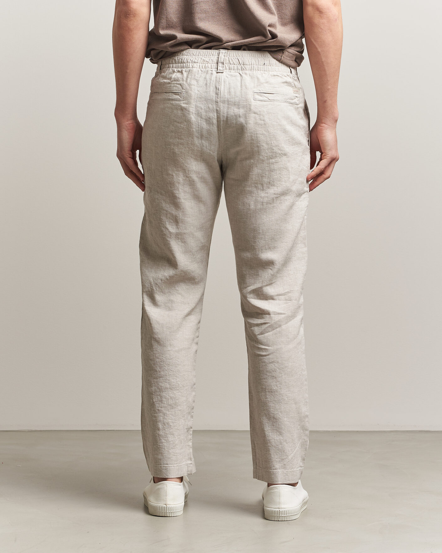 Hombres | Pantalones | BOSS ORANGE | Sanderson Linen Pants Open Grey