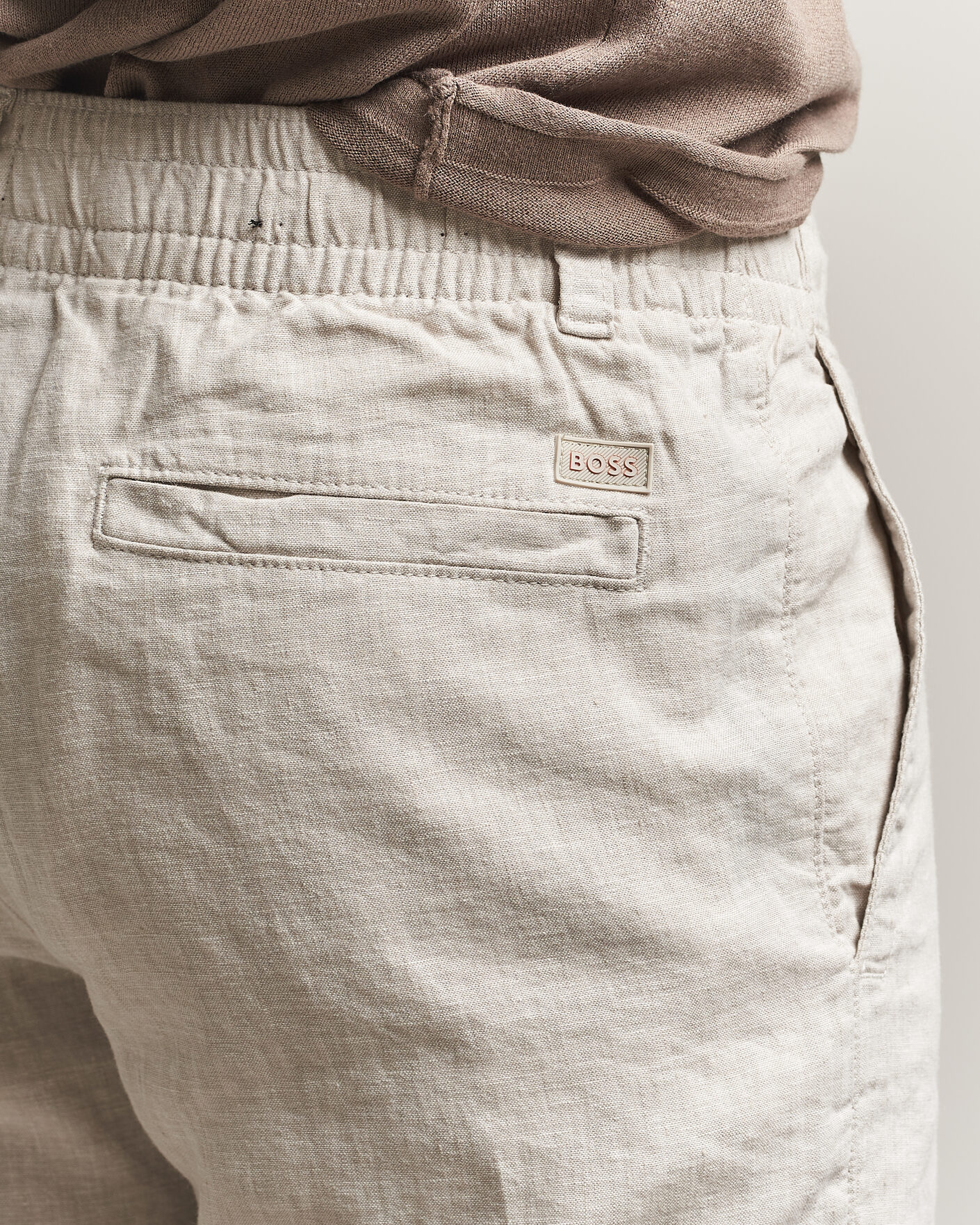 Hombres | Pantalones | BOSS ORANGE | Sanderson Linen Pants Open Grey