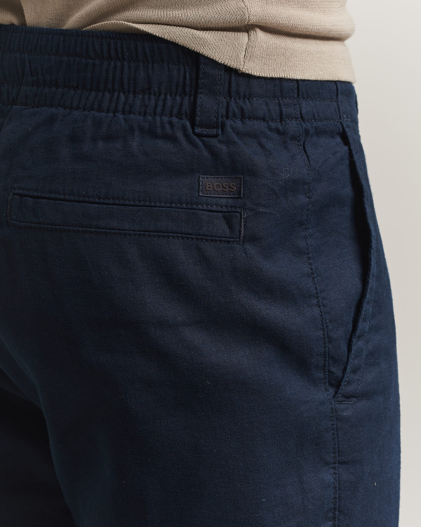 Hombres | Pantalones | BOSS ORANGE | Sanderson Linen Pants Dark Blue