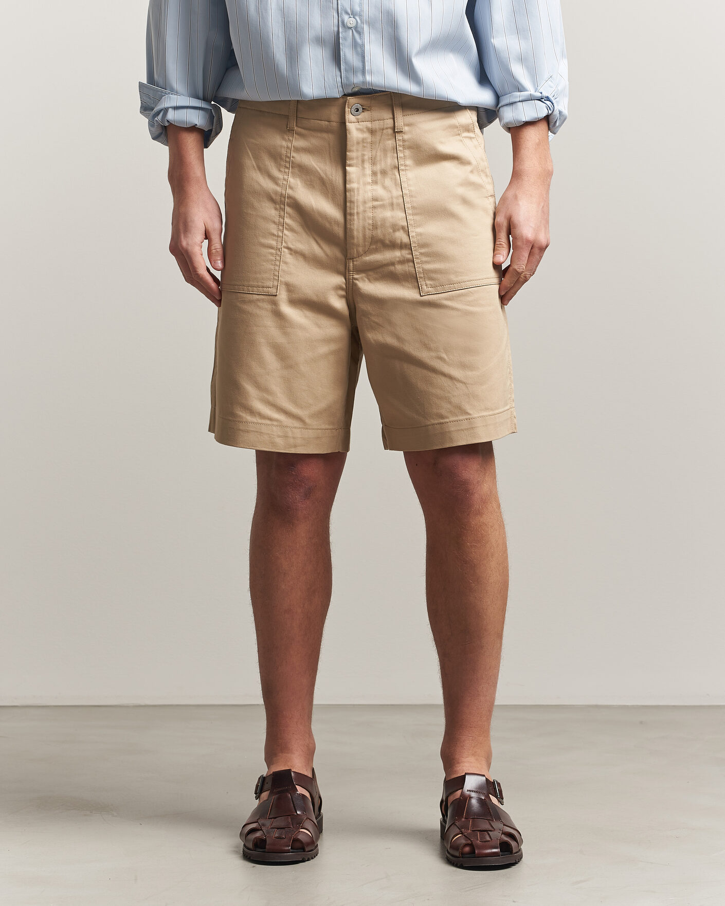 Hombres | Pantalones cortos | HUGO | Gutwin Workwear Shorts Medium Beige