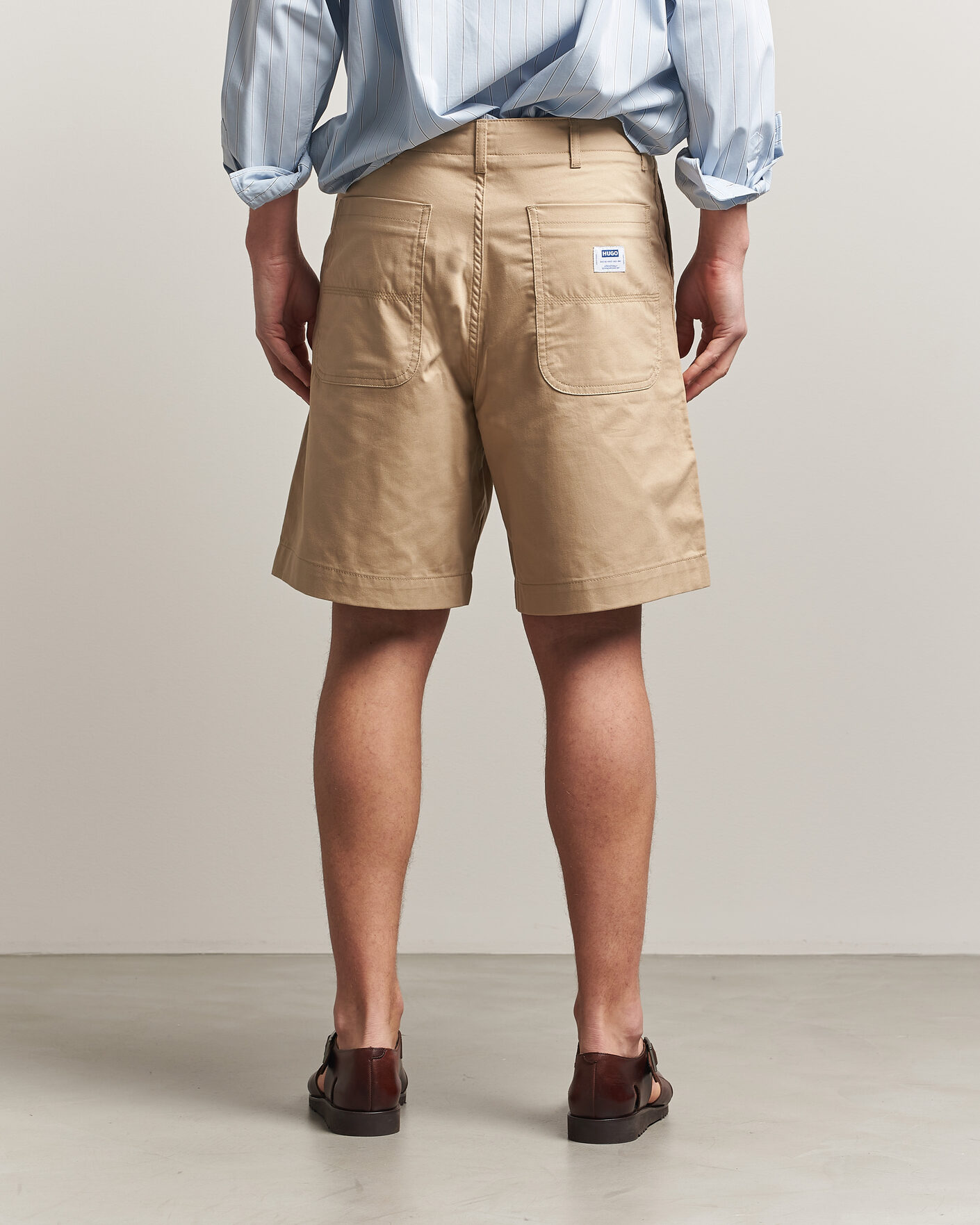 Hombres | Pantalones cortos | HUGO | Gutwin Workwear Shorts Medium Beige