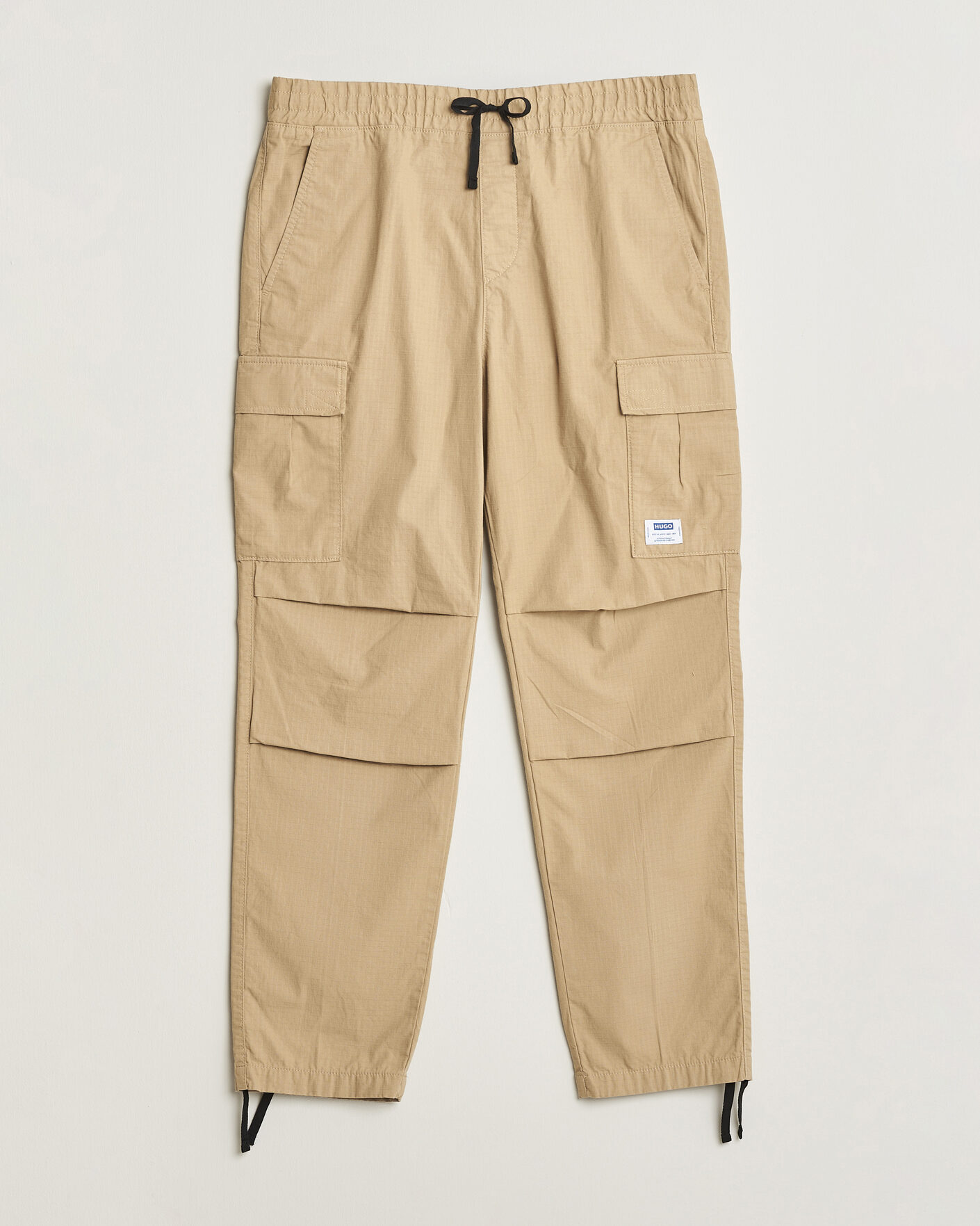 Hombres | Pantalones | HUGO | Gadic Cargo Drawstring Pants Medium Beige