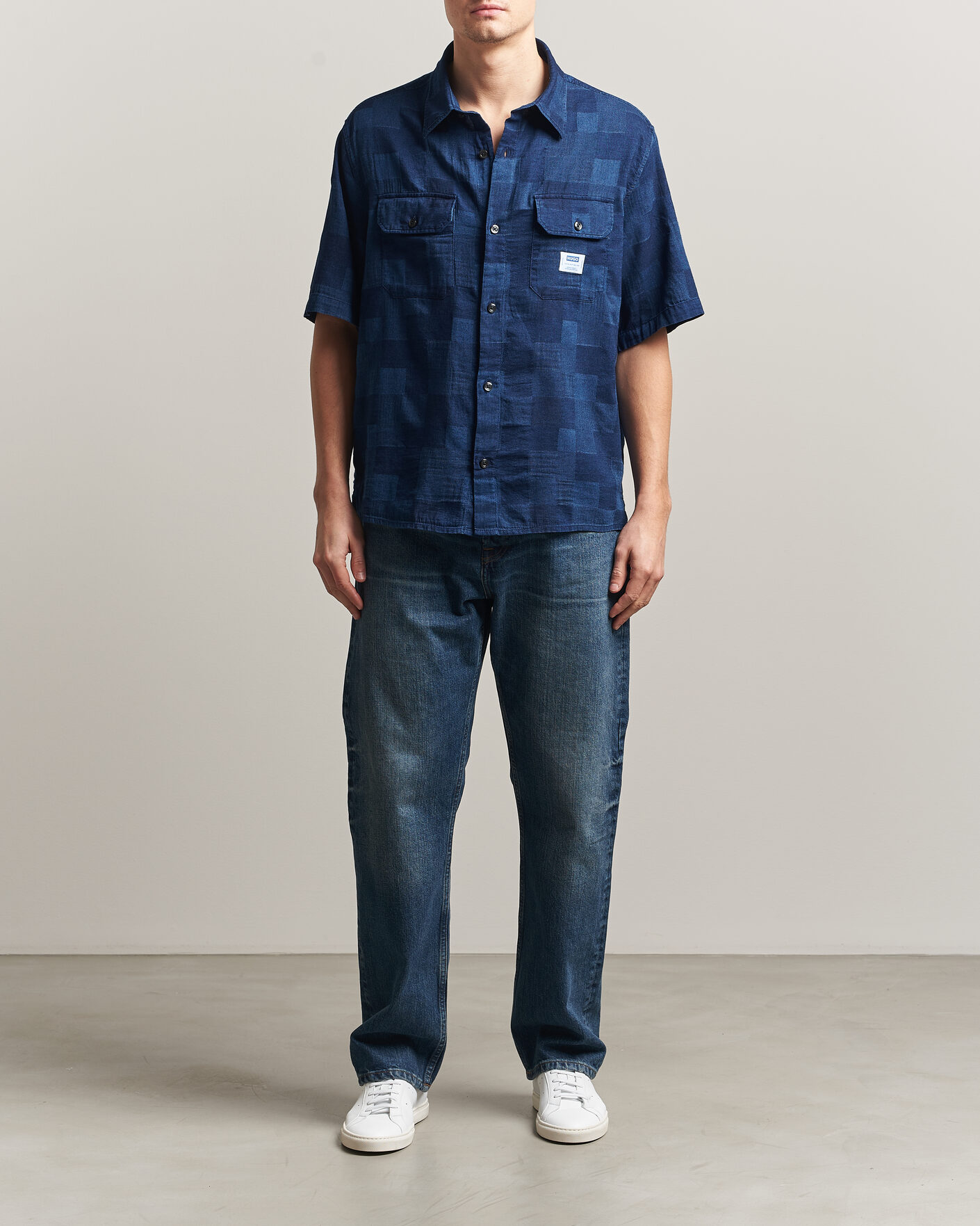 Hombres | Camisas | HUGO | Ekyno Workwear Short Sleeve Shirt Dark Blue