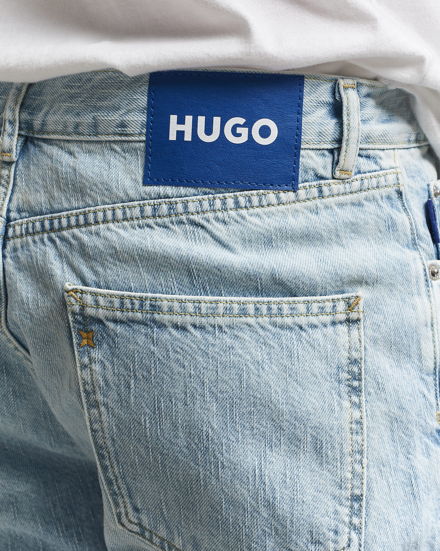 Hombres | Pantalones | HUGO | Jonah Straight Fit Jeans Light Blue