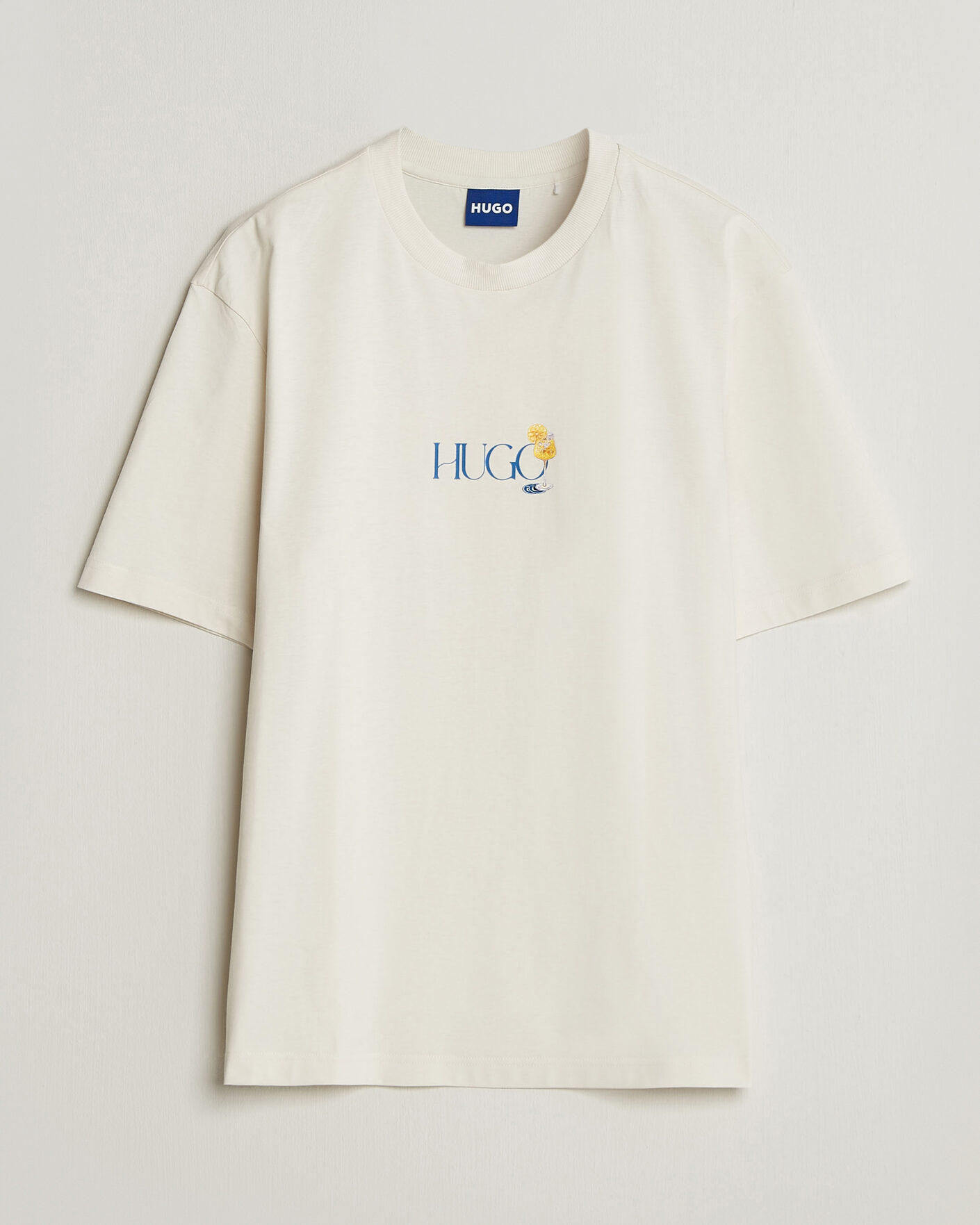 Hombres | Camisetas | HUGO | Nulaxo Printed Crew Neck T-Shirt Open White