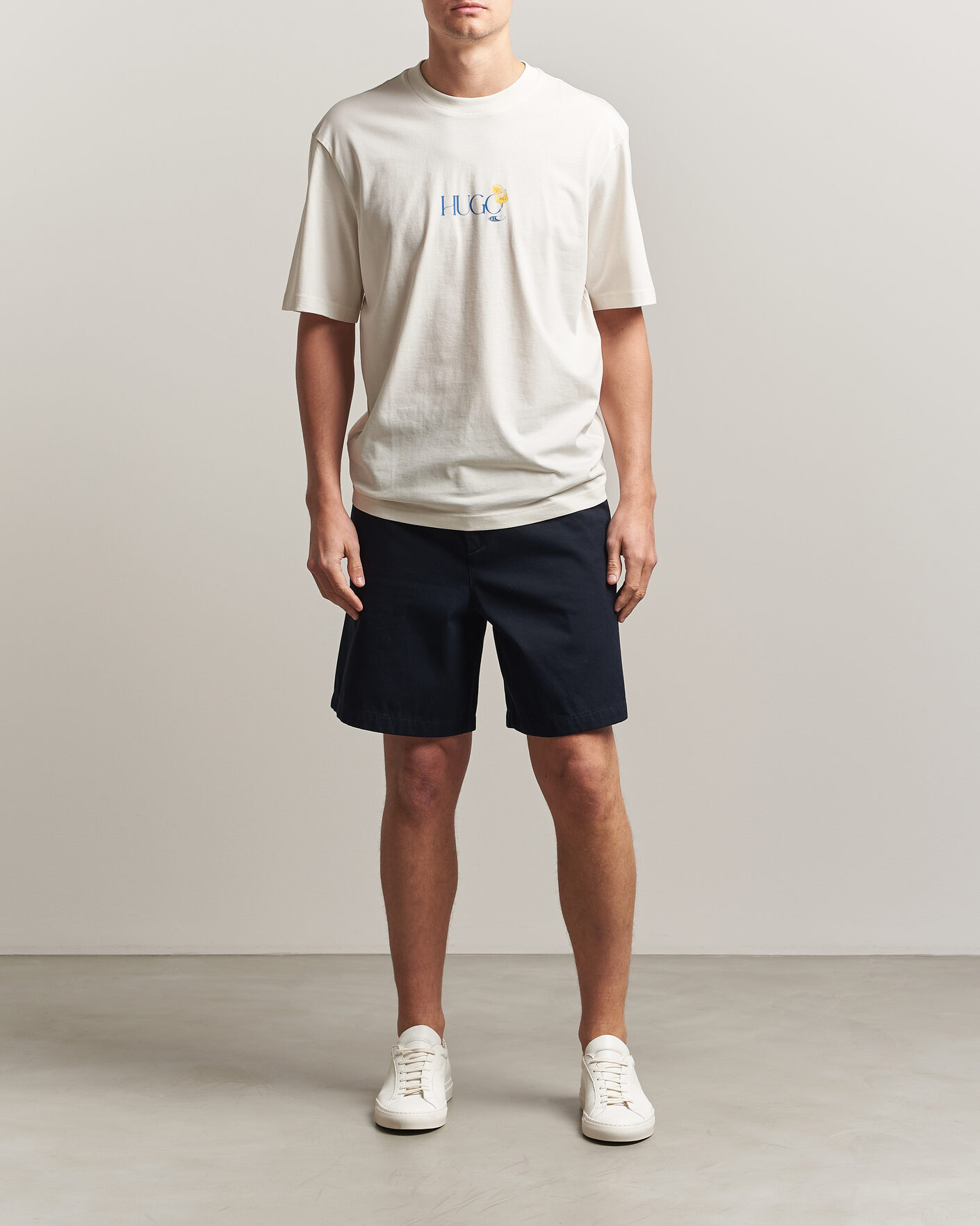 Hombres | Camisetas | HUGO | Nulaxo Printed Crew Neck T-Shirt Open White