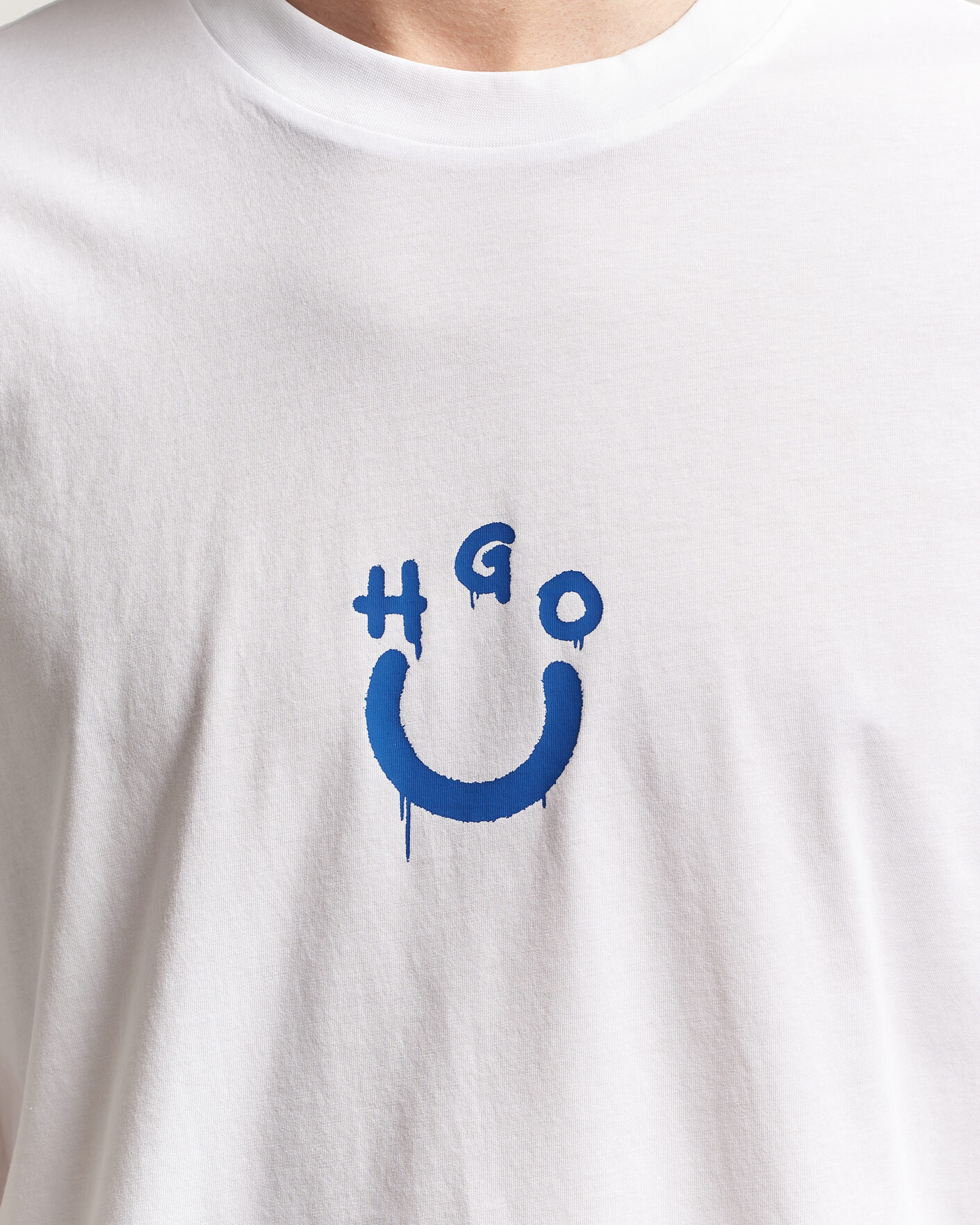 Hombres | Camisetas | HUGO | Norizom Printed Crew Neck T-Shirt White