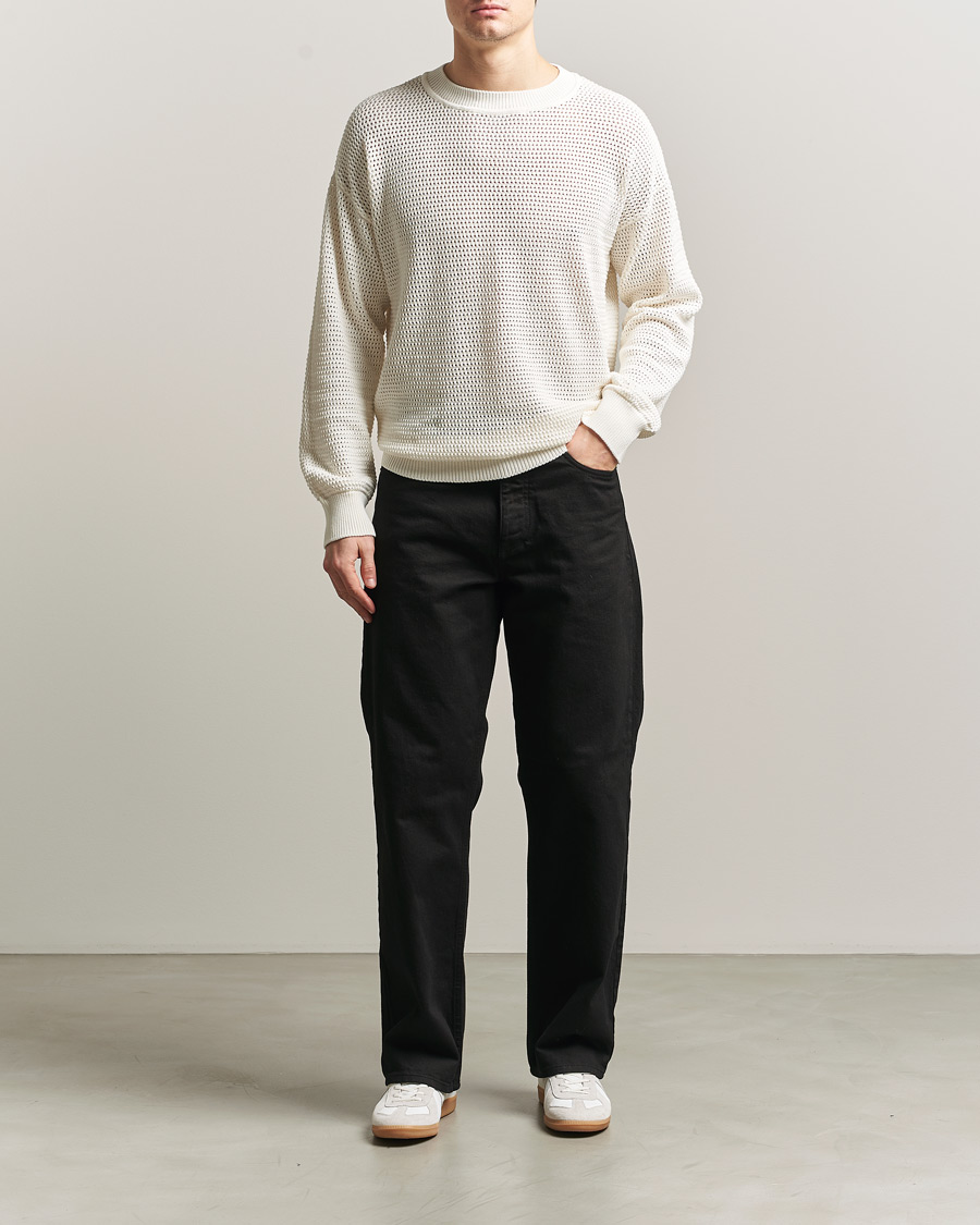 Hombres | Jerséis y prendas de punto | HUGO | Sanjou Knitted Sweater Open White