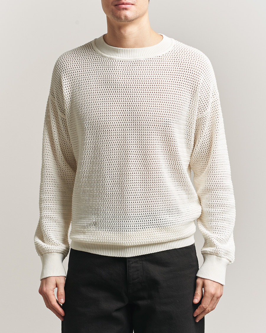 Hombres | Jerséis y prendas de punto | HUGO | Sanjou Knitted Sweater Open White