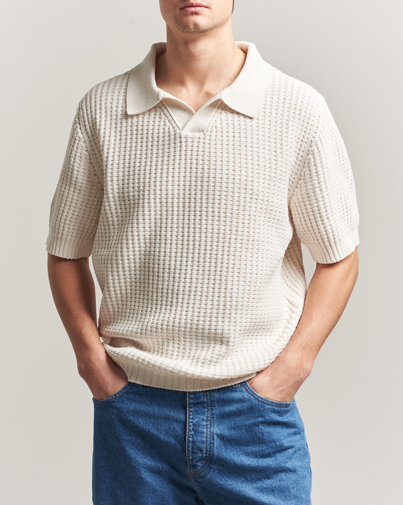 Hombres | Polos | HUGO | Spero Knitted Polo Open White